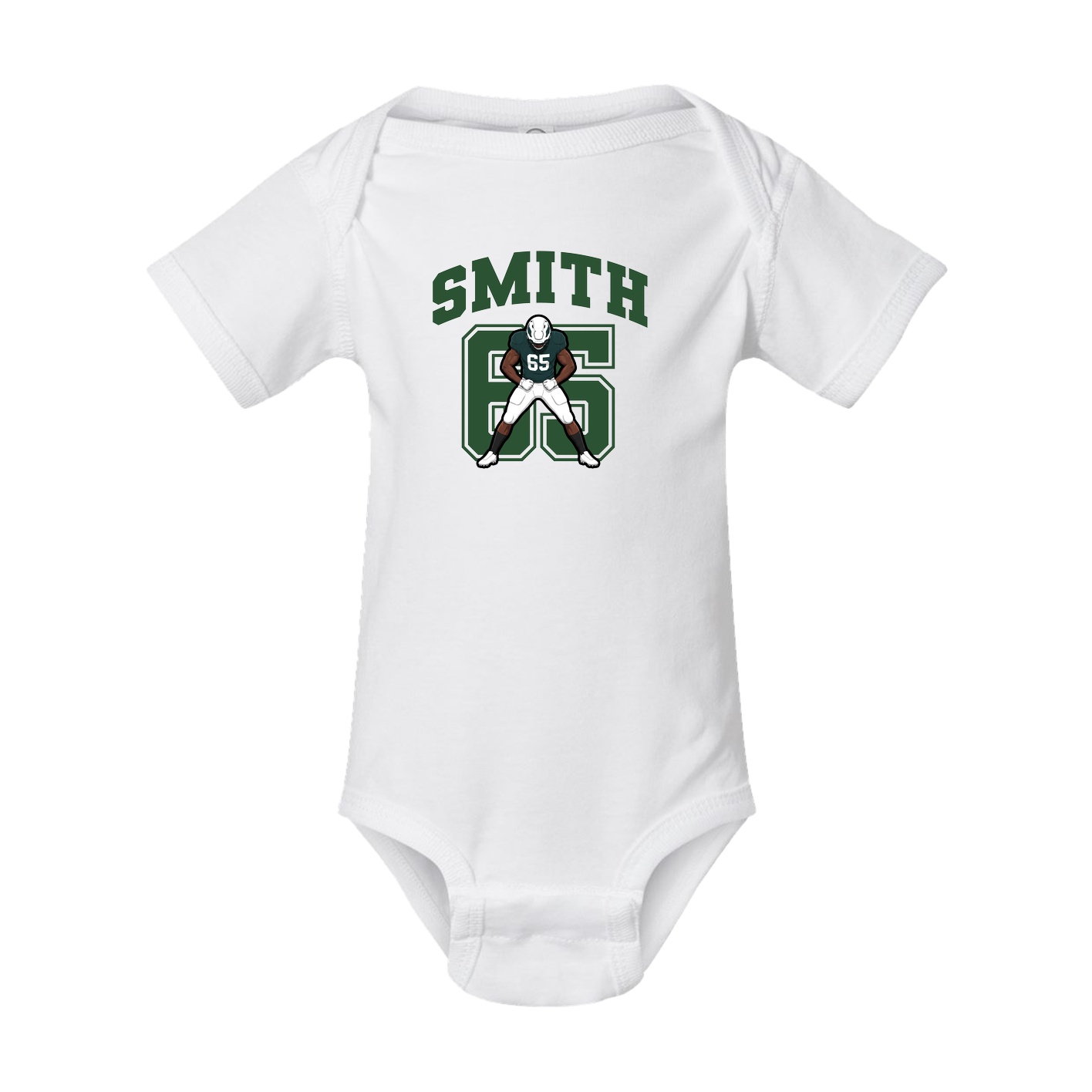Baby Onesie — Number in White
