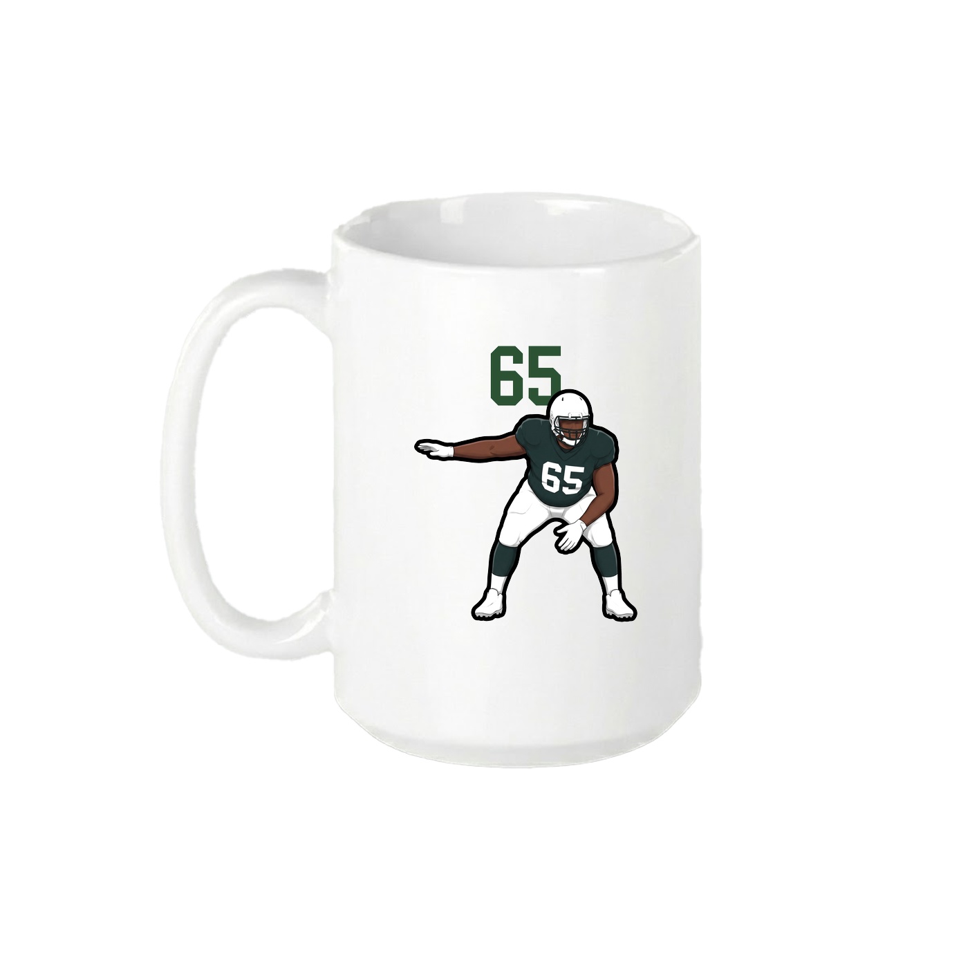 15oz Coffee Mug — Number Top in White