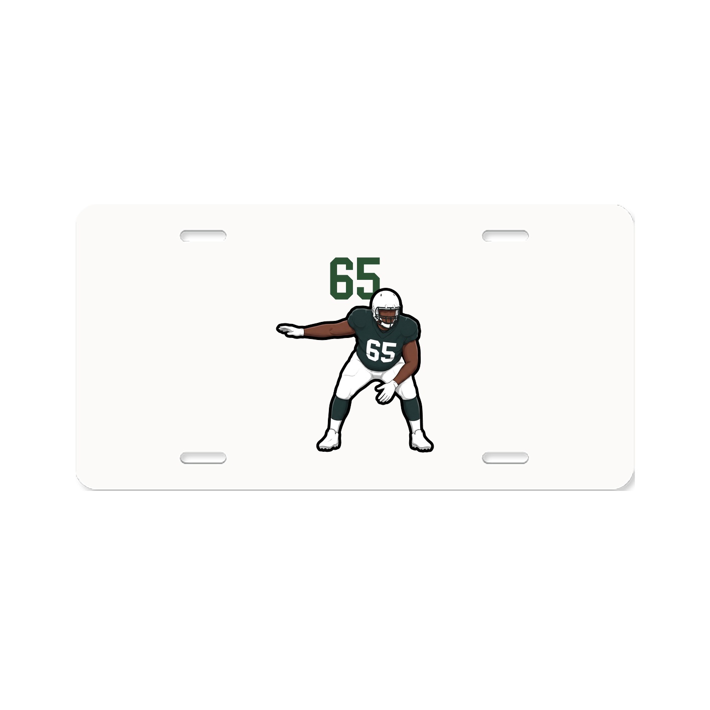 License Plate — Number Top in Classic