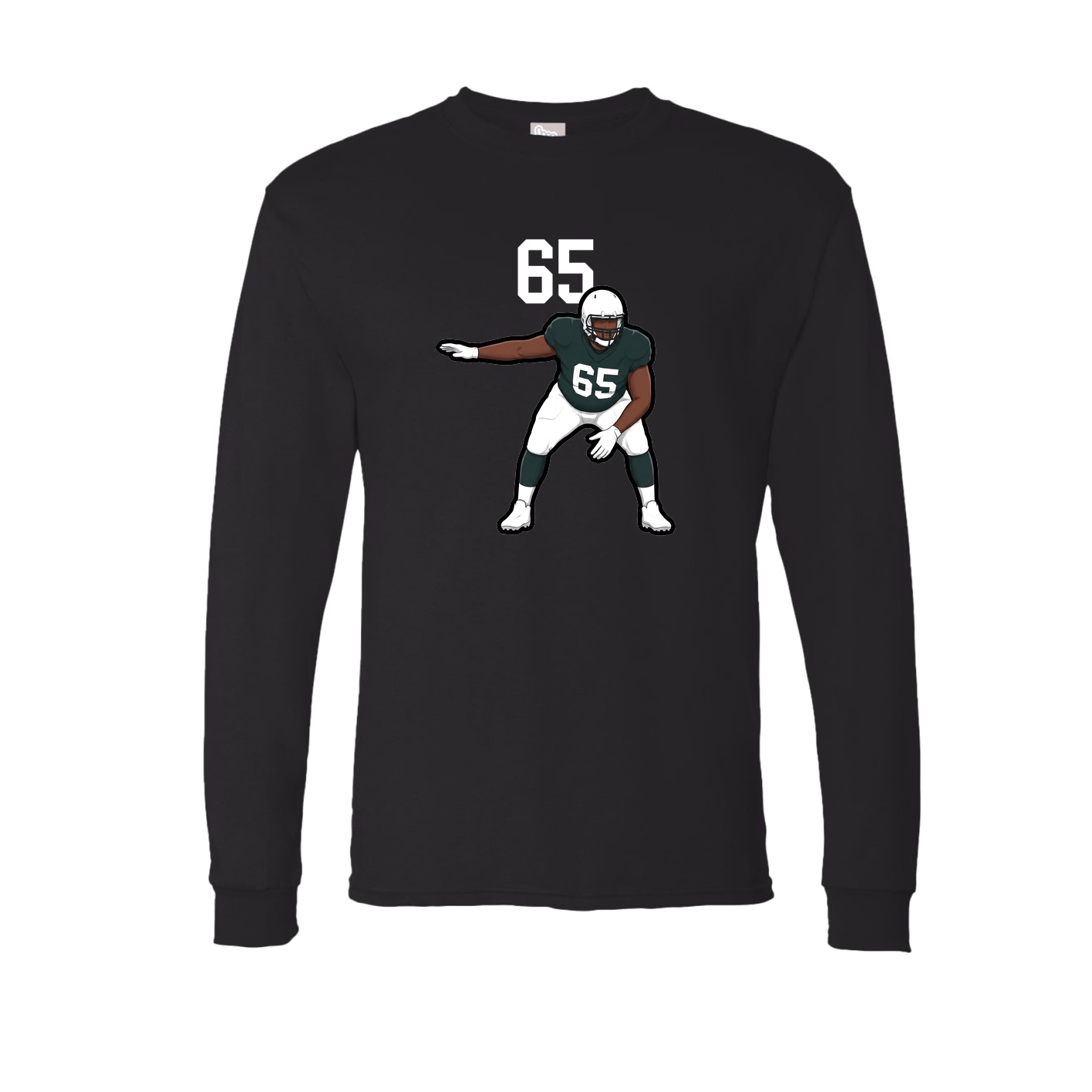 Long Sleeve Tee — Number Top in Black