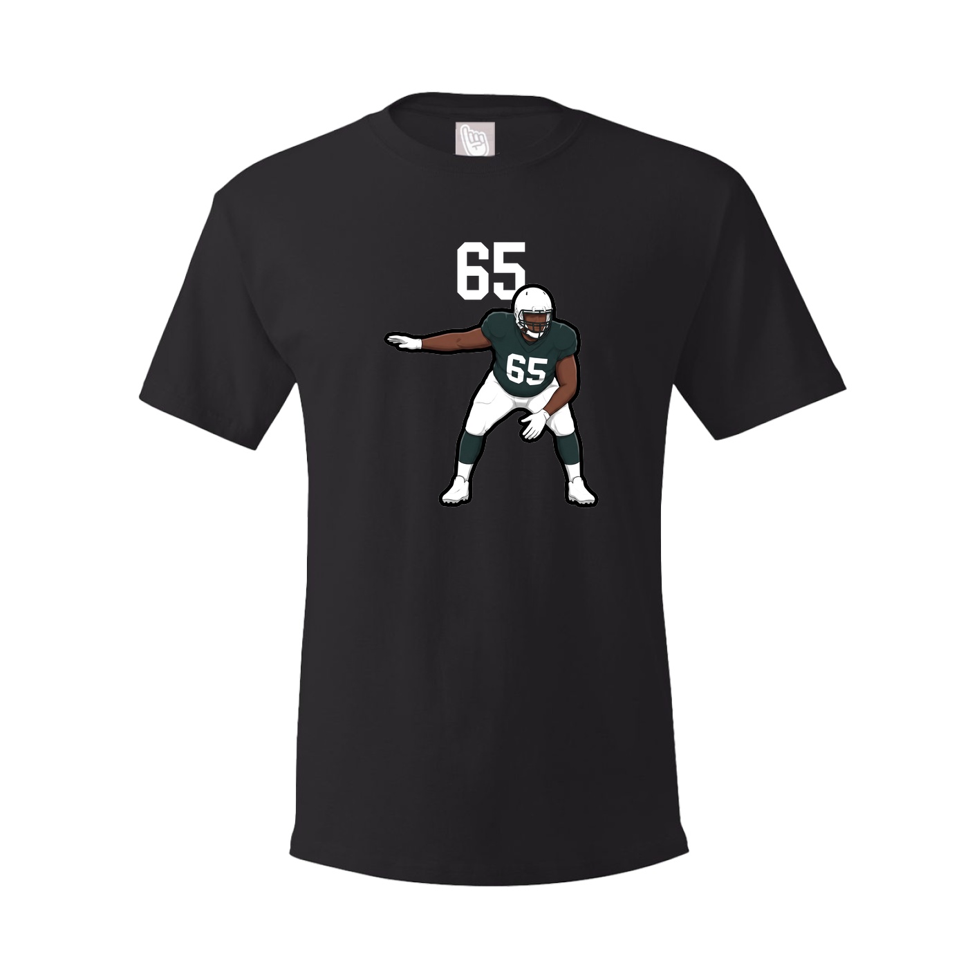 Youth Tee — Number Top in Black