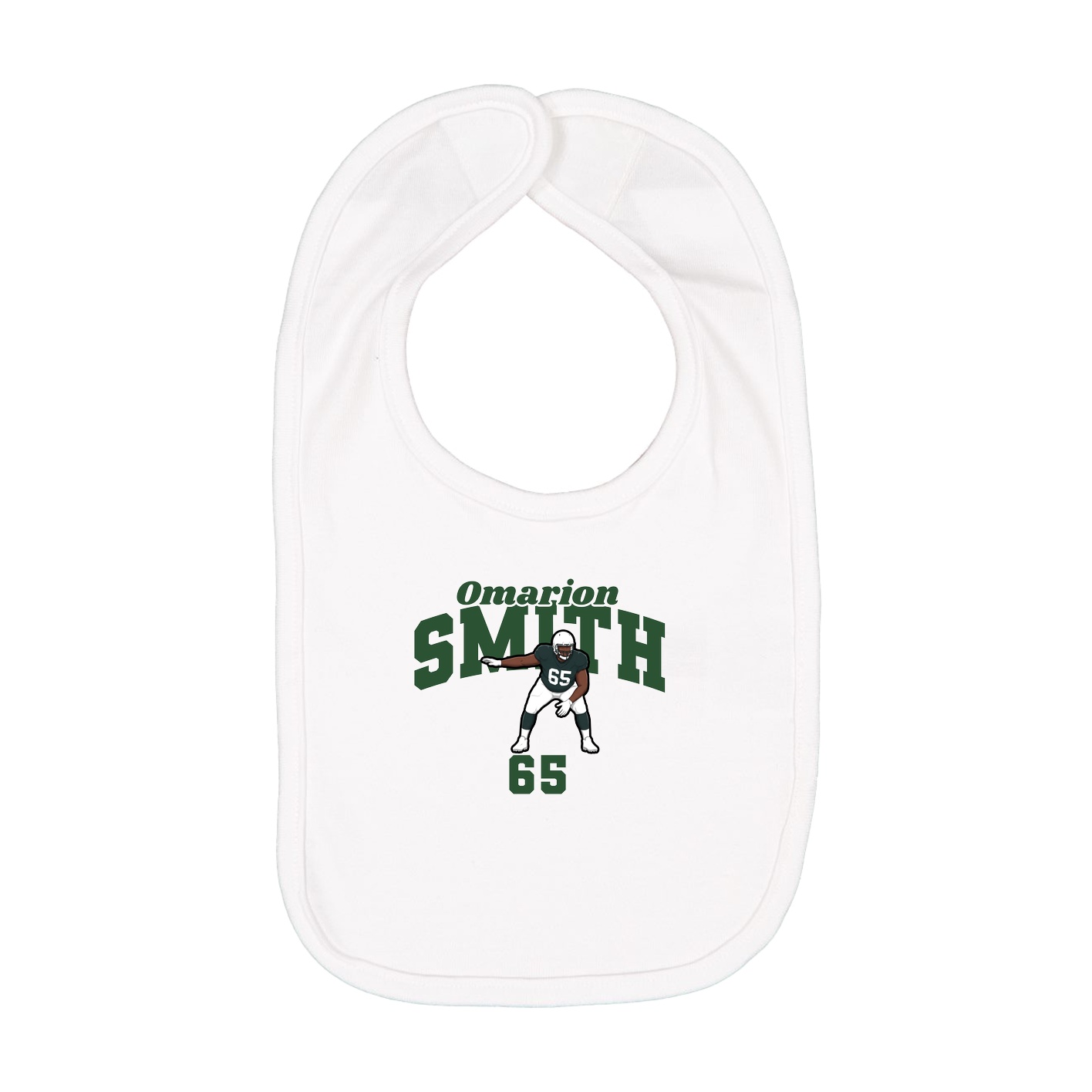 Infant Bib — Signature Arch in White