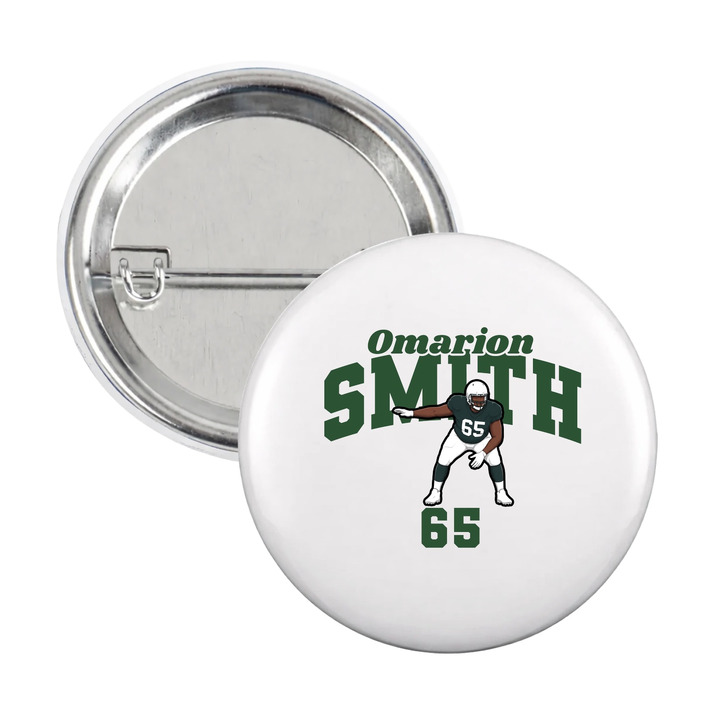Game Day Button — Signature Arch in White