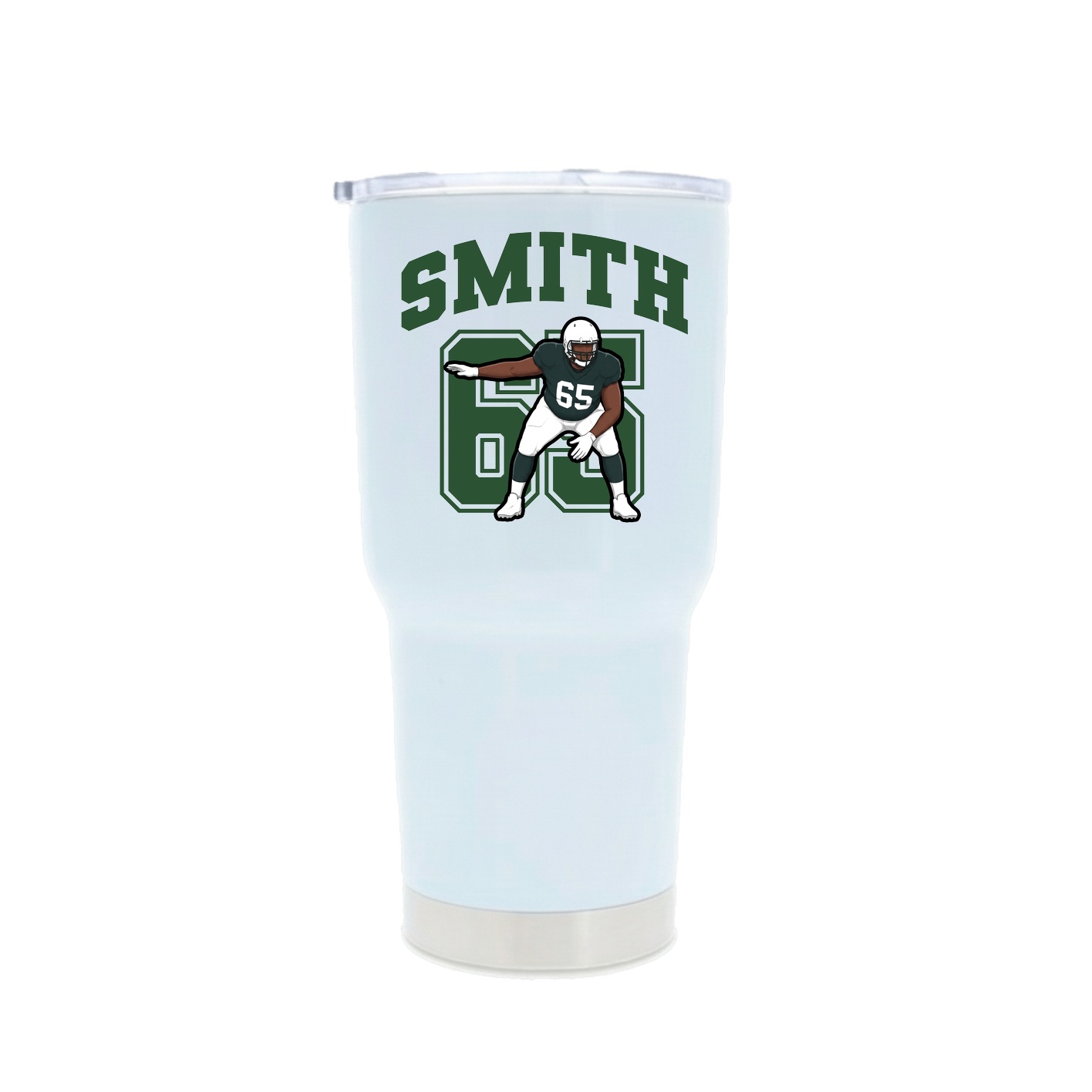 30oz Stainless Steel Tumbler — Number in White