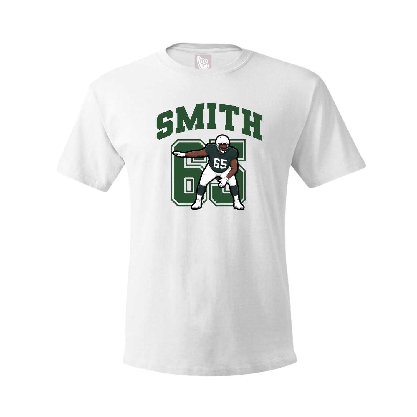 Youth Tee — Number in White