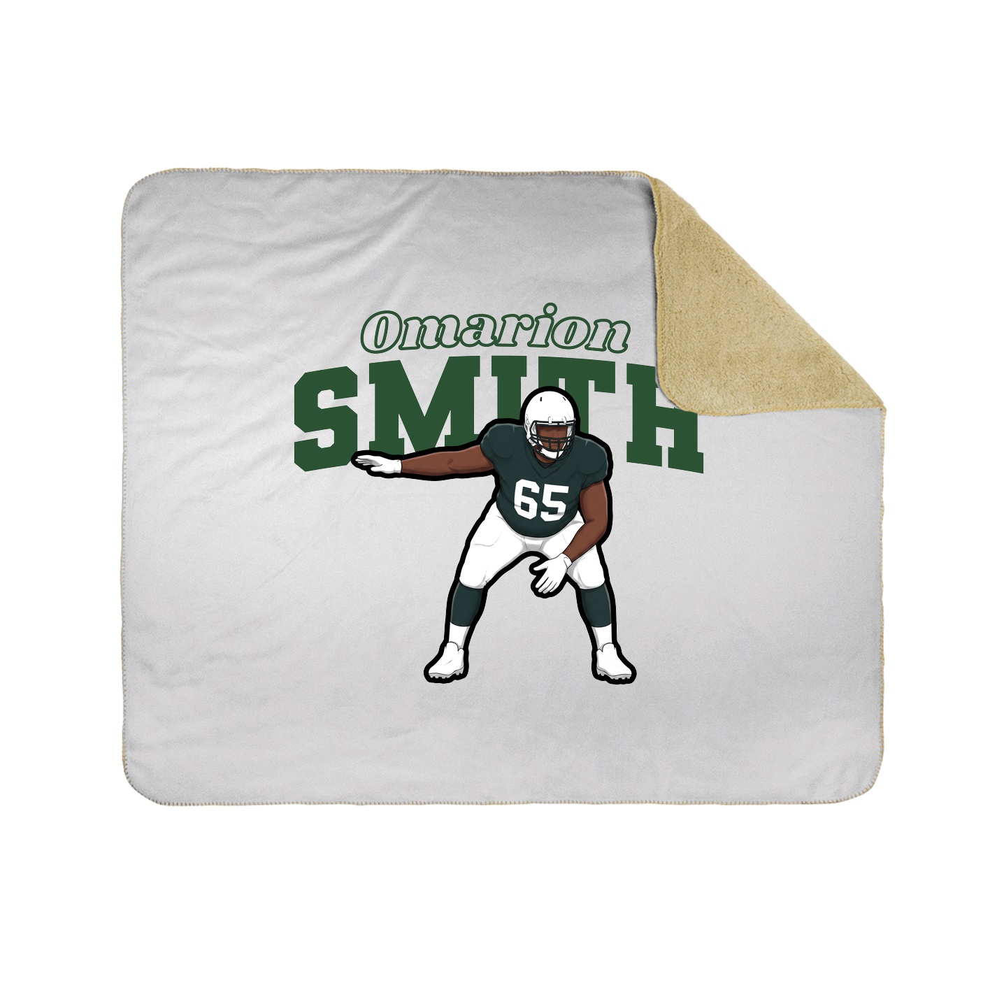 Throw Blanket — Name Arch in White