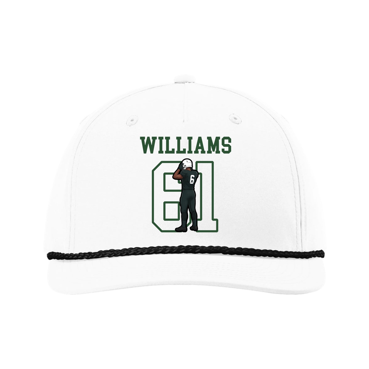 Five-Panel Classic Rope Cap — Shirsey in White