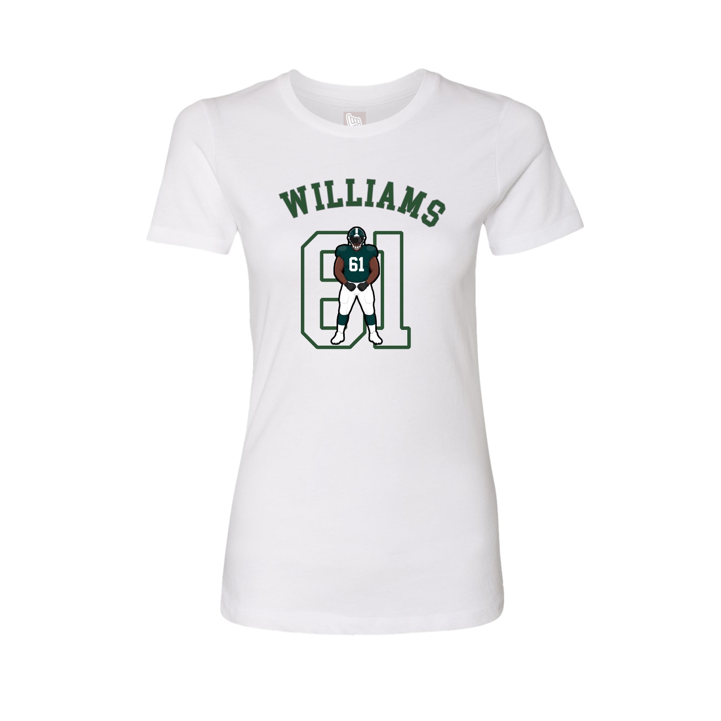 Fitted Women's Tee — Shirsey Arch in White
