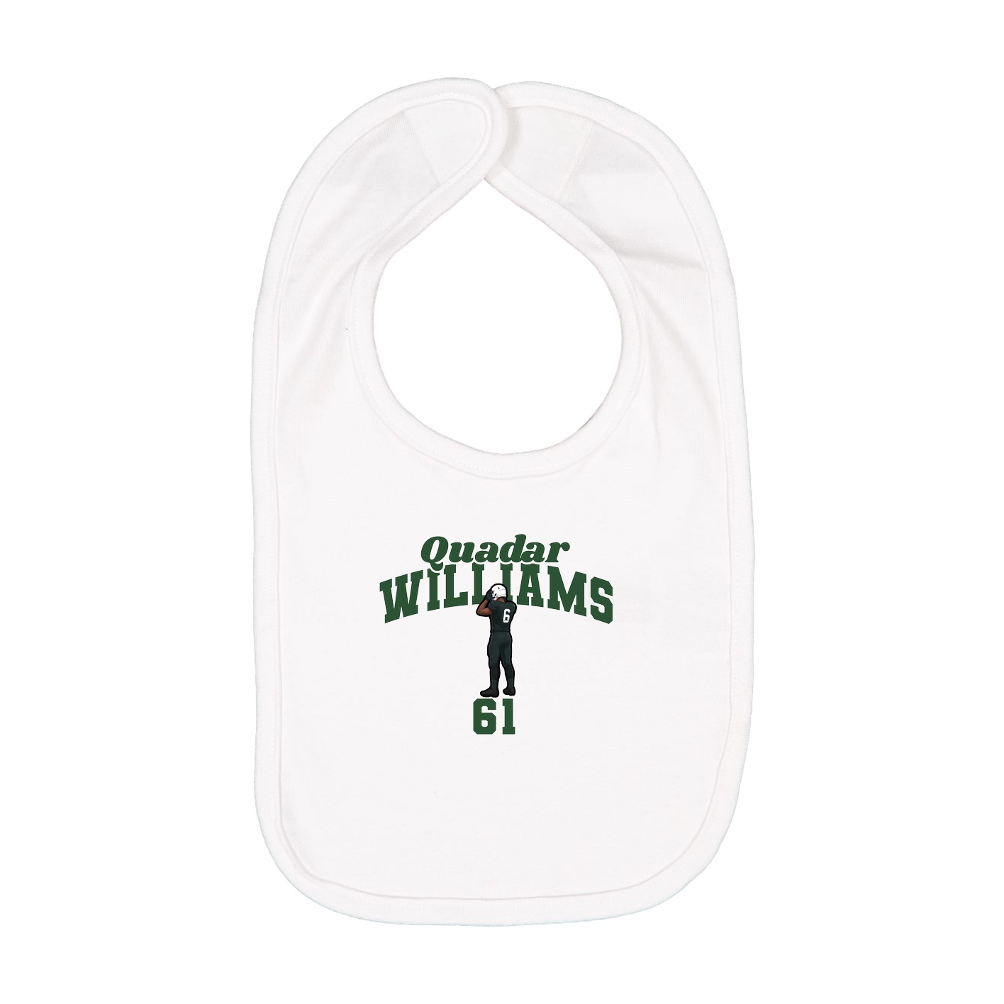 Infant Bib — Signature Arch in White