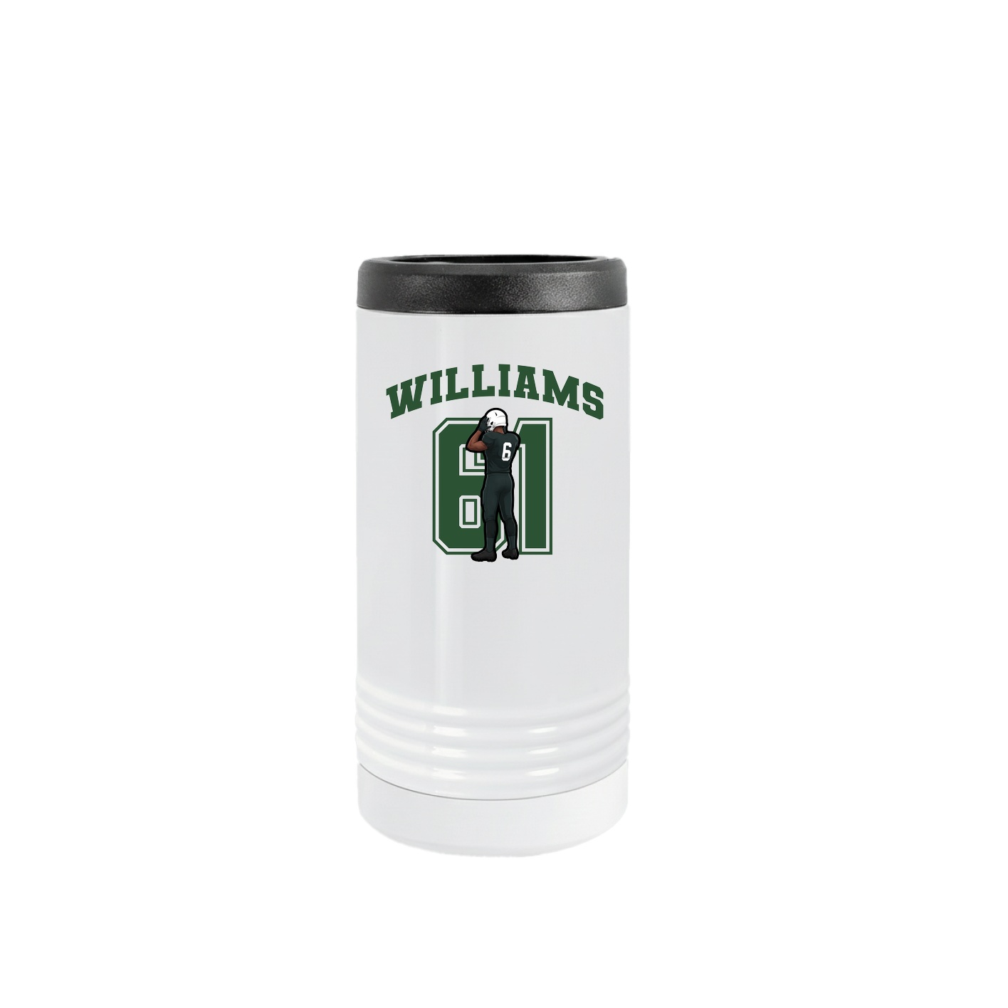 Slim Beverage Holder — Number in White
