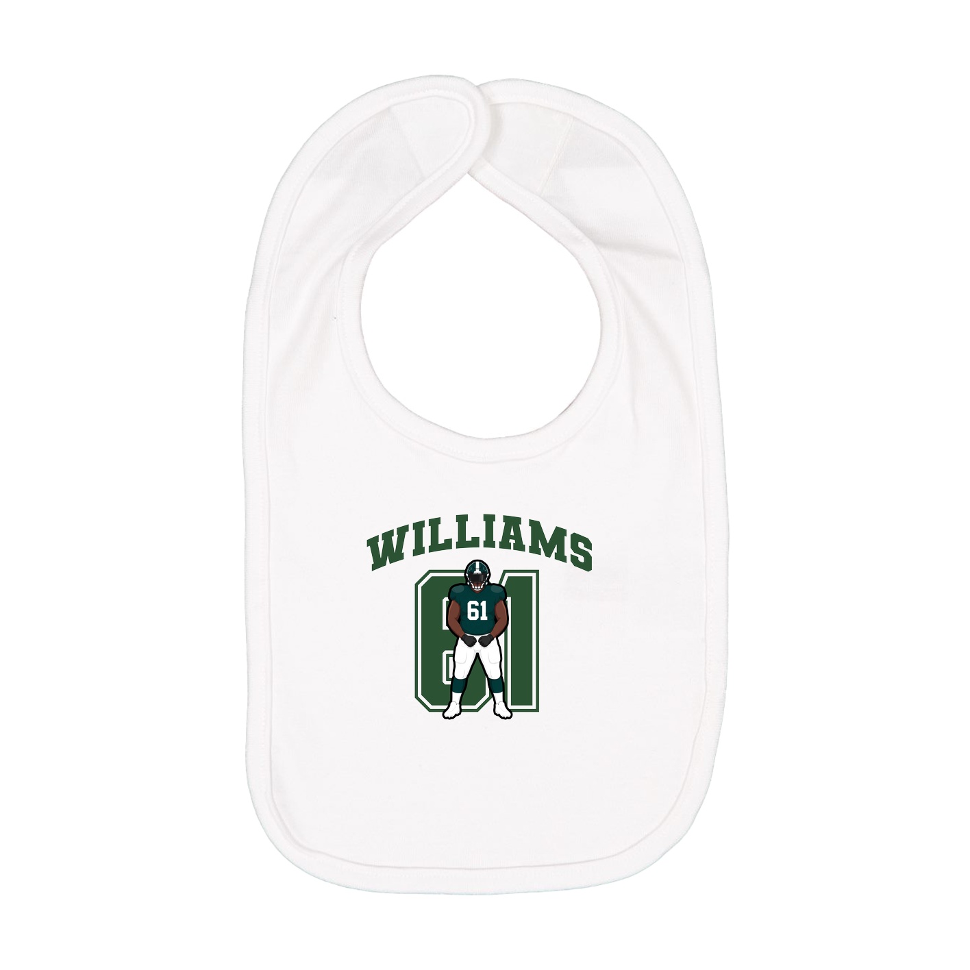 Infant Bib — Number in White