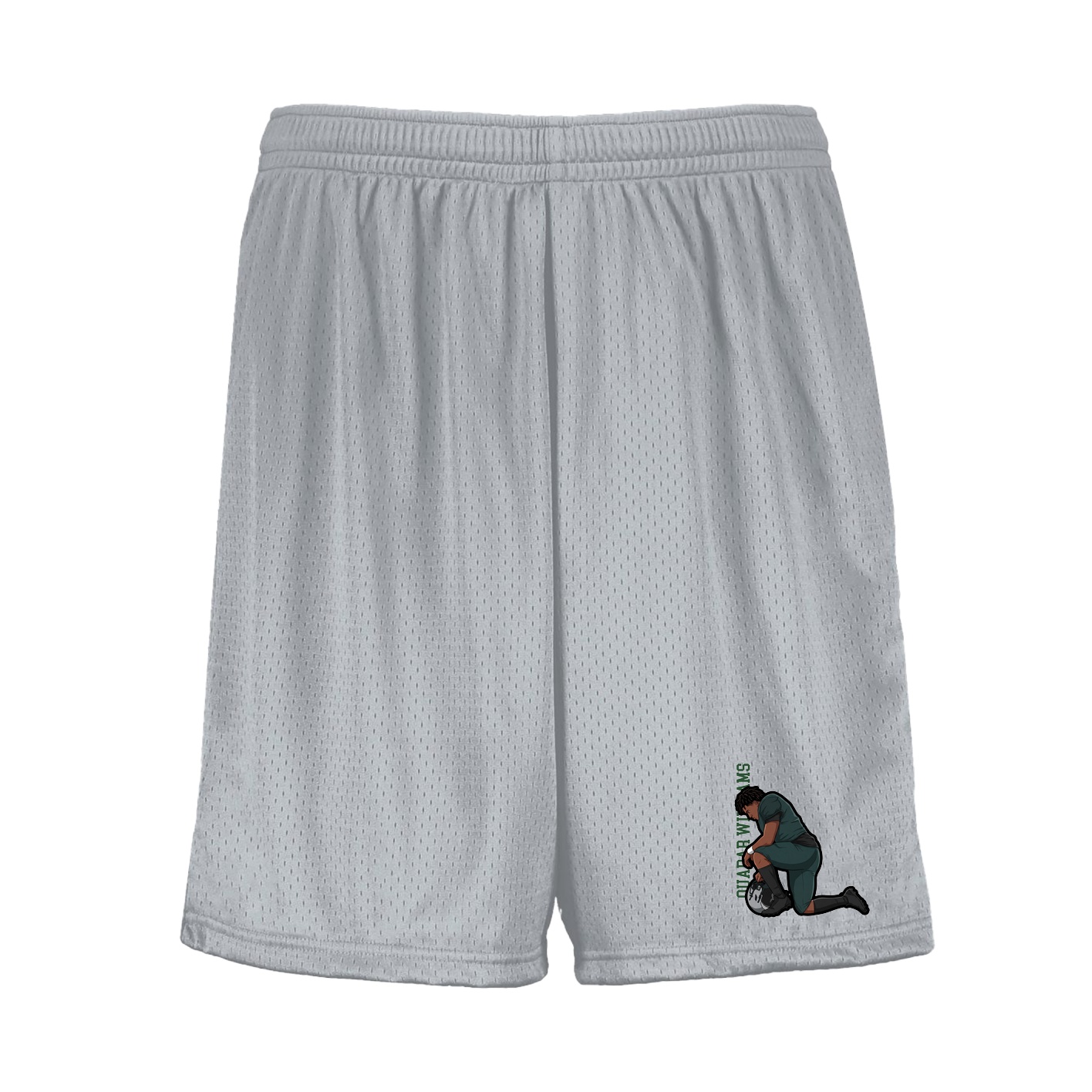 Shorts — Name Vertical in Silver