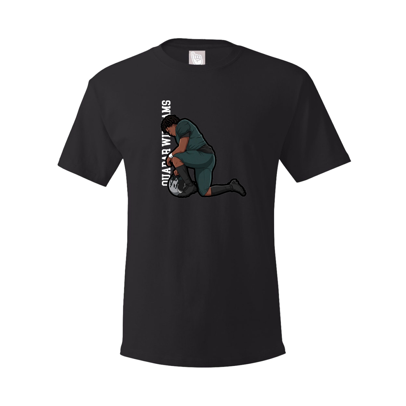 Youth Tee — Name Vertical in Black