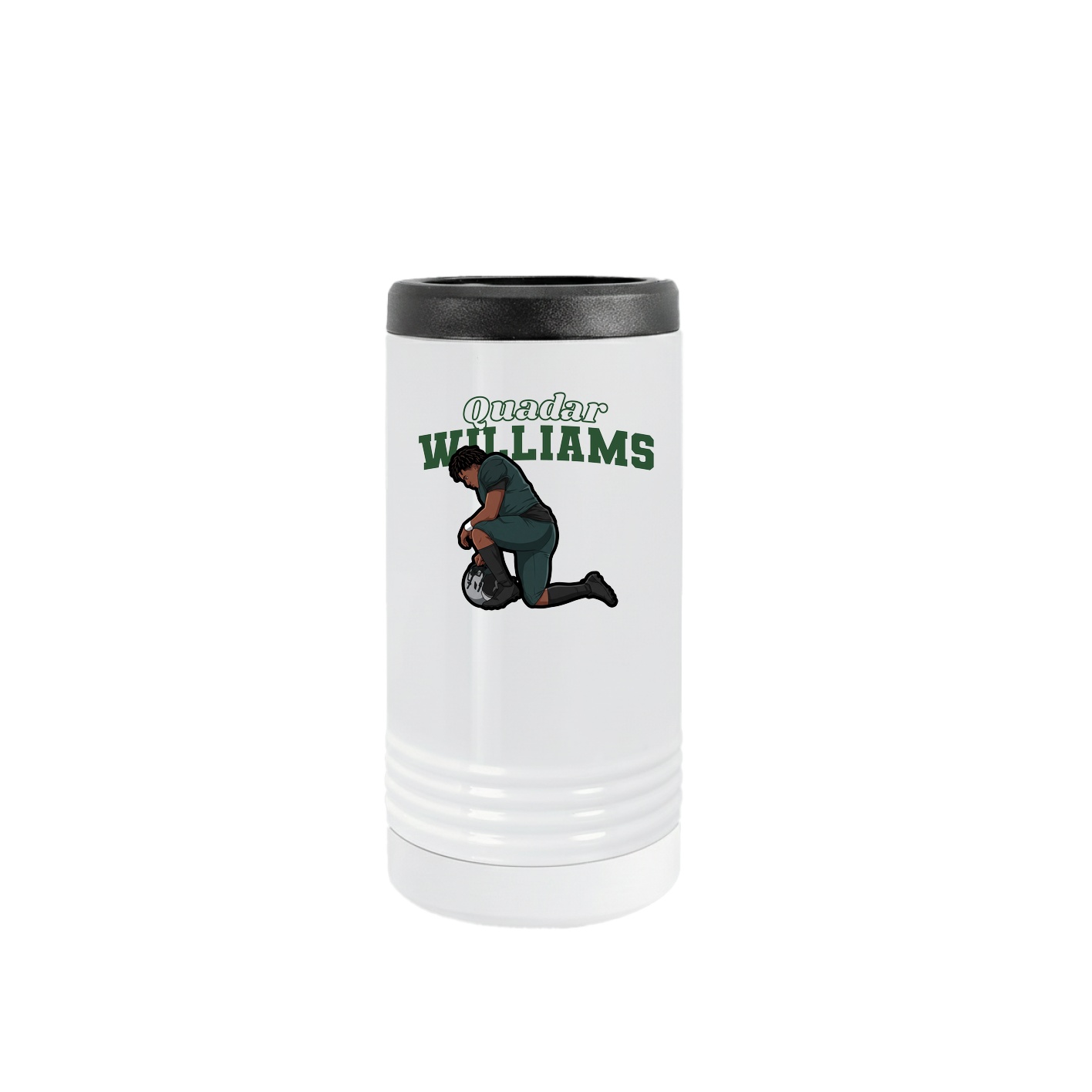 Slim Beverage Holder — Name Arch in White