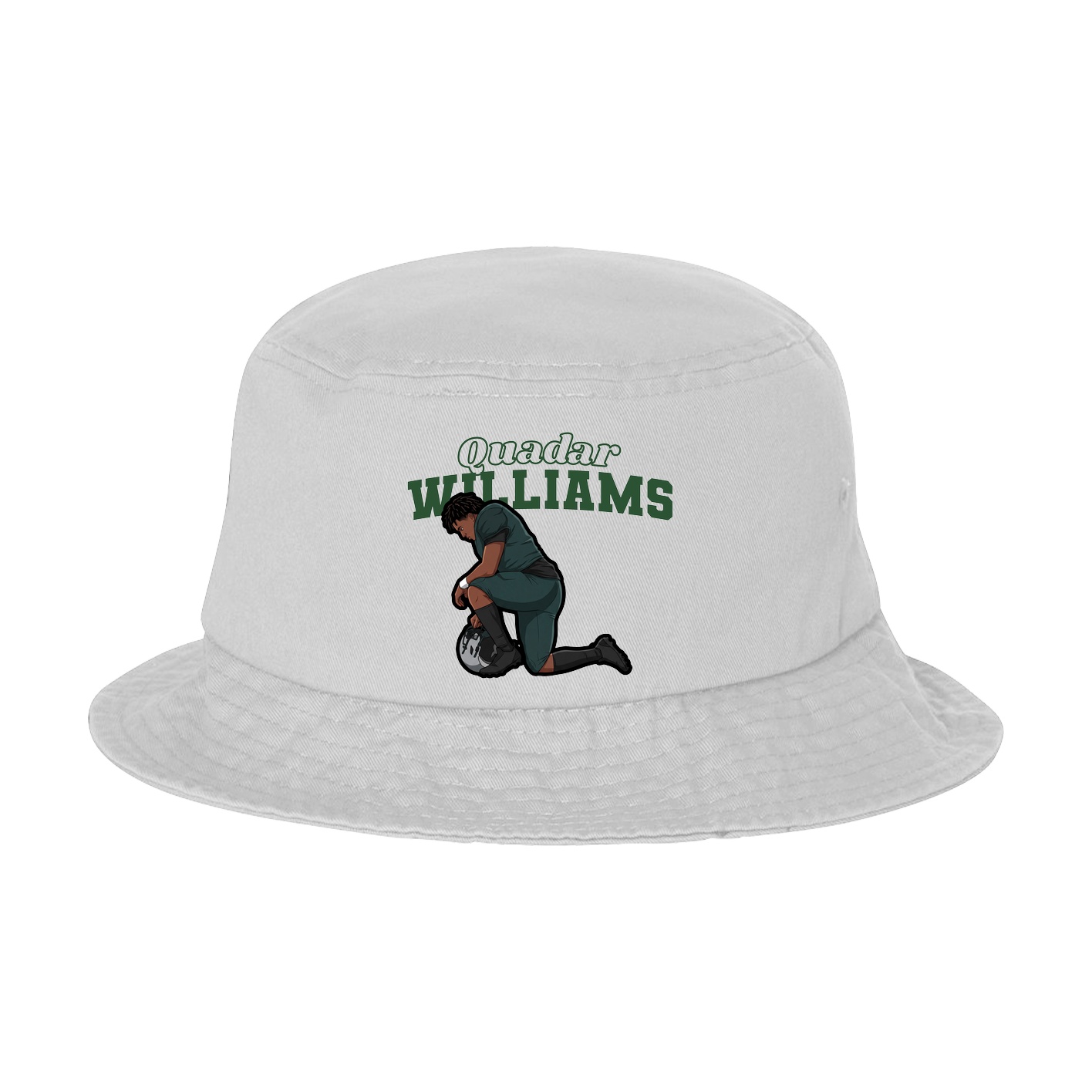 Bucket Cap — Name Arch in White
