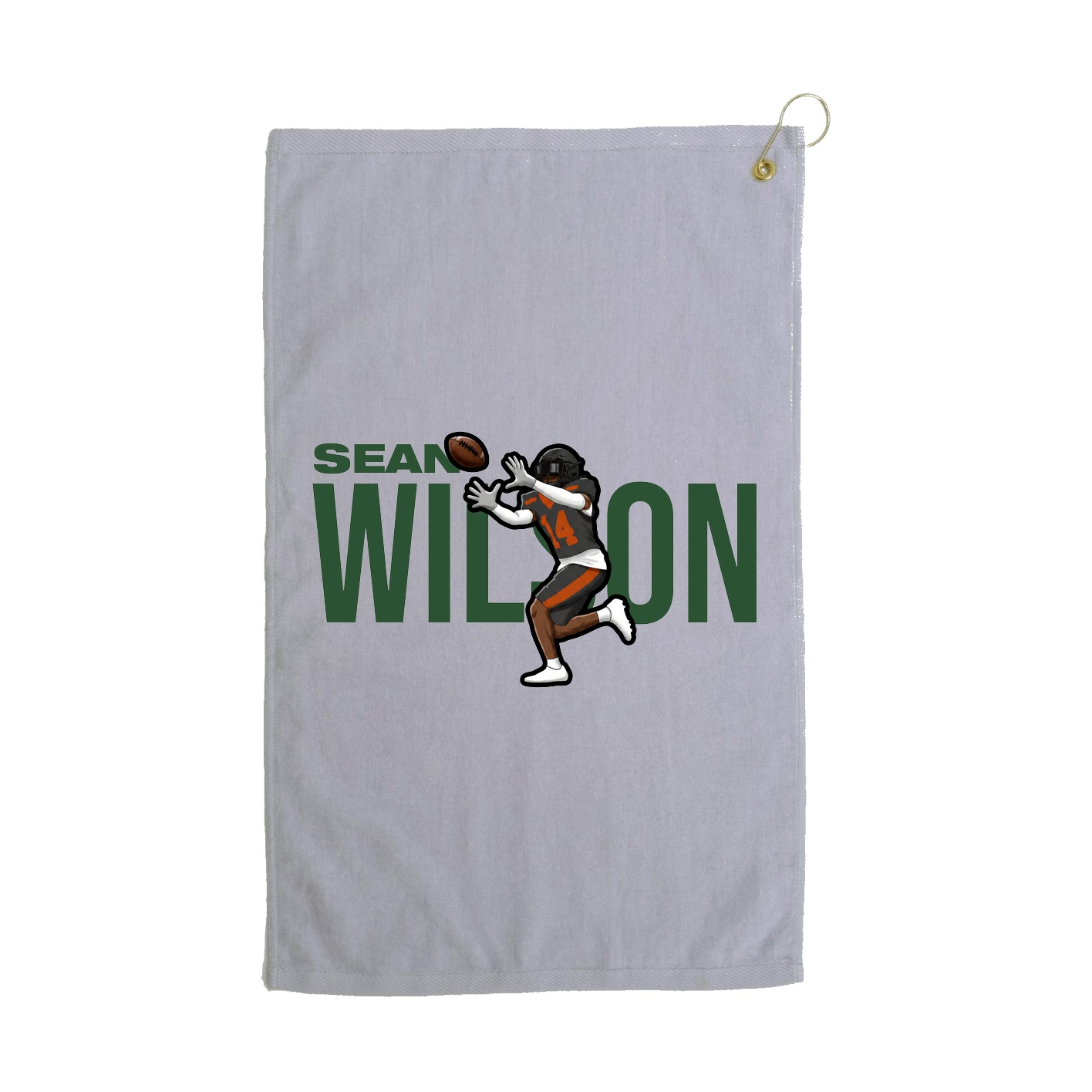 Golf Towel — Player Name in Grey