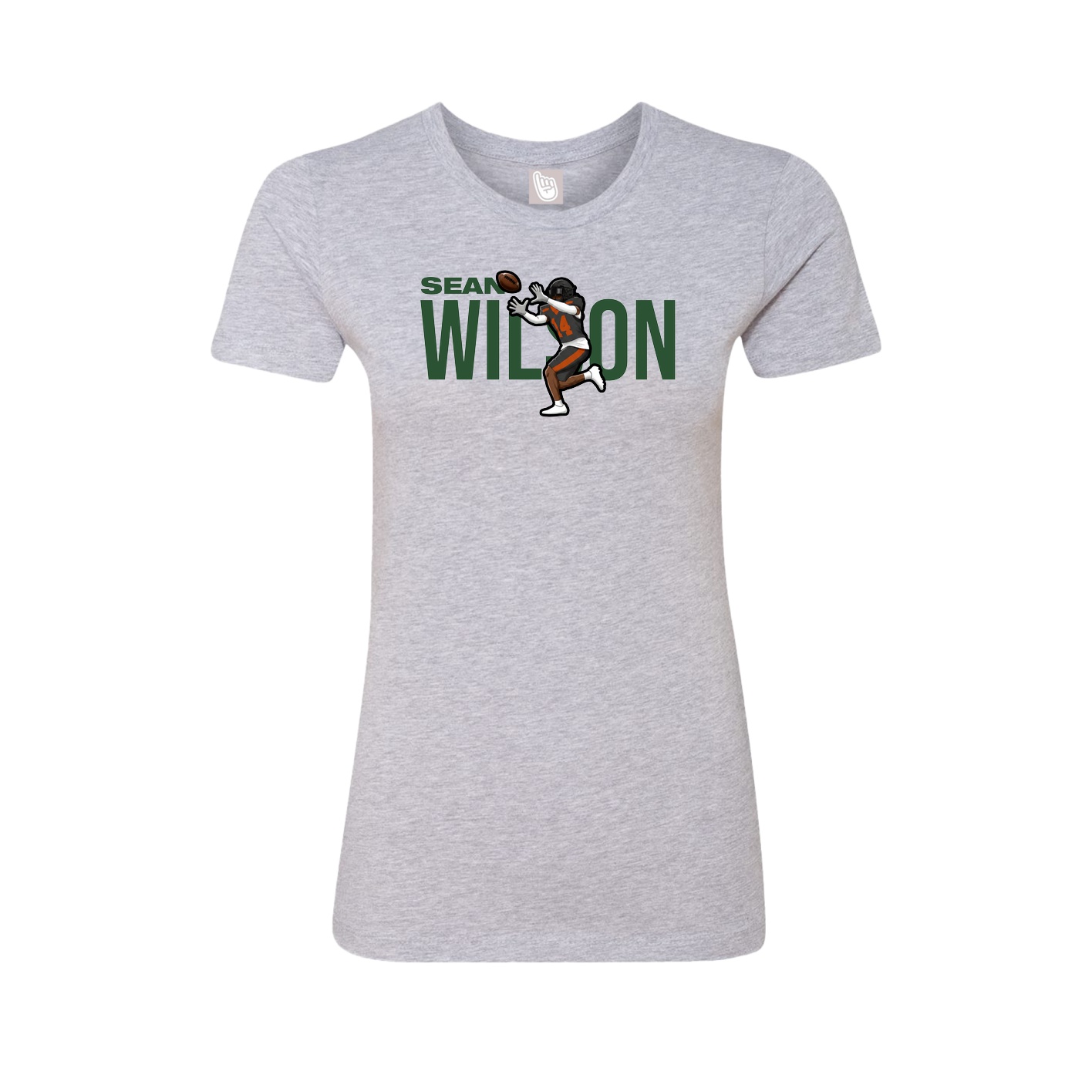 Fitted Women's Tee — Player Name in Grey