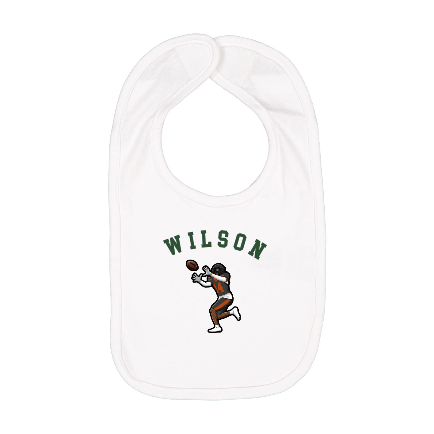 Infant Bib — Shirsey Arch in White