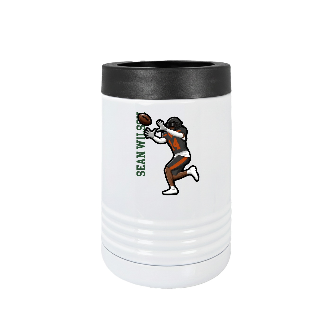 Beverage Holder — Name Vertical in White