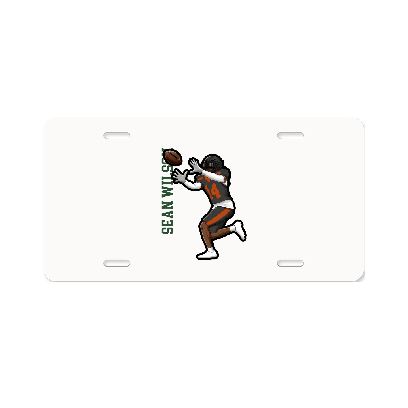 License Plate — Name Vertical in Classic