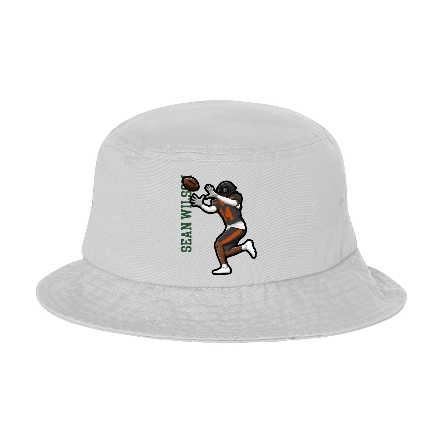 Bucket Cap — Name Vertical in White
