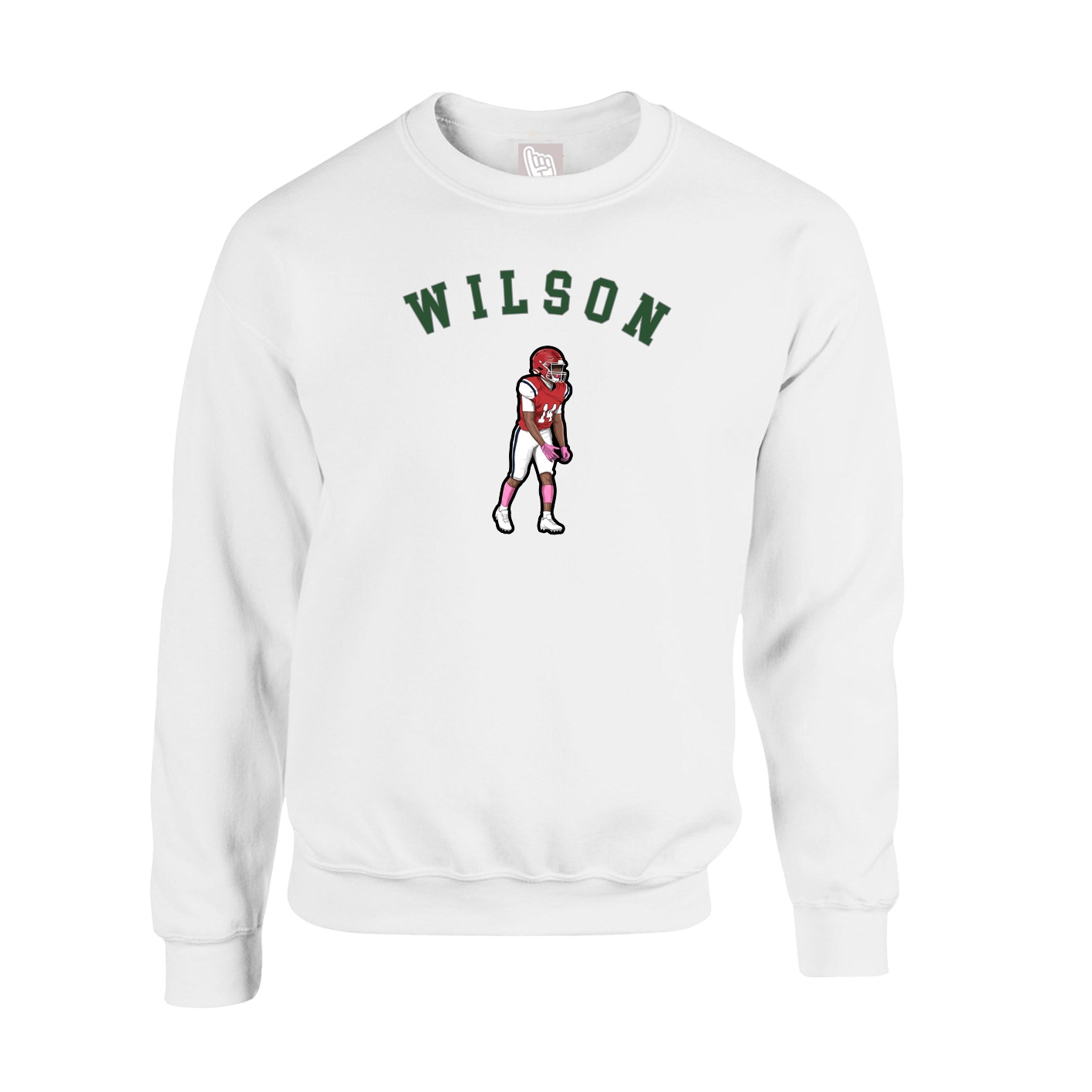 Fleece Crew — Shirsey Arch in White