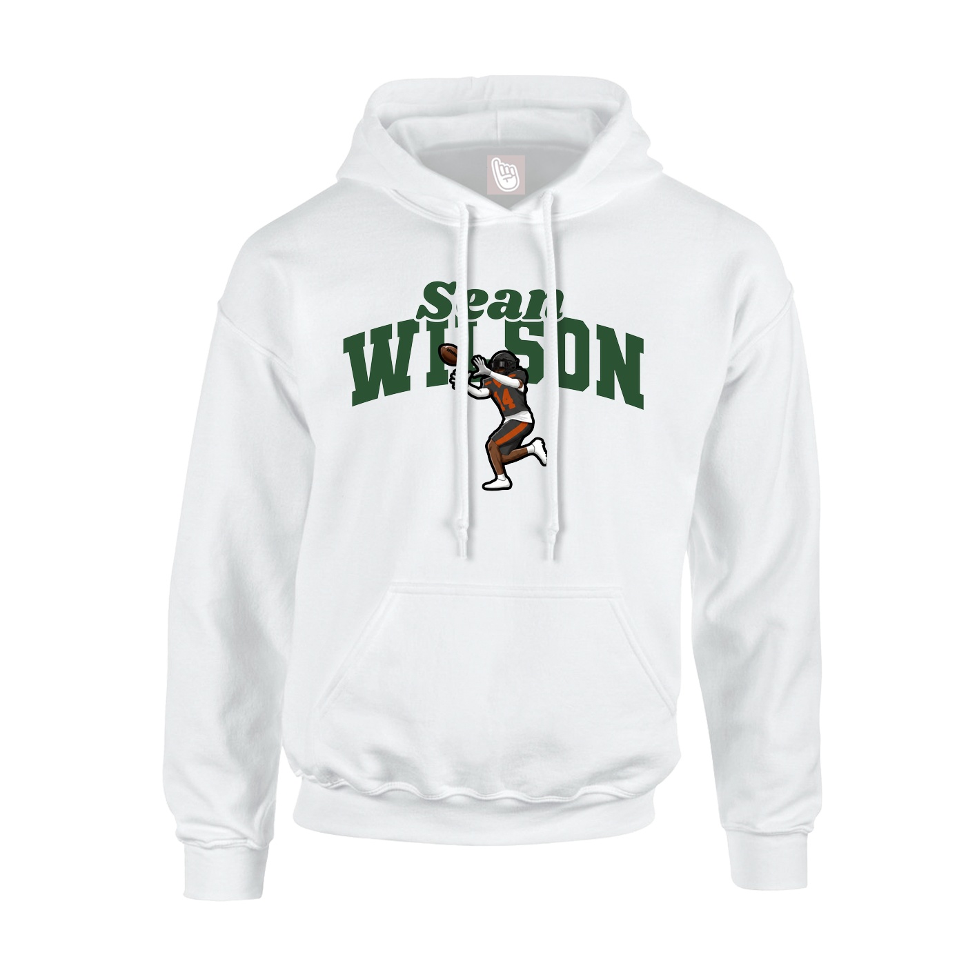 Youth Hoodie — Signature Arch in White