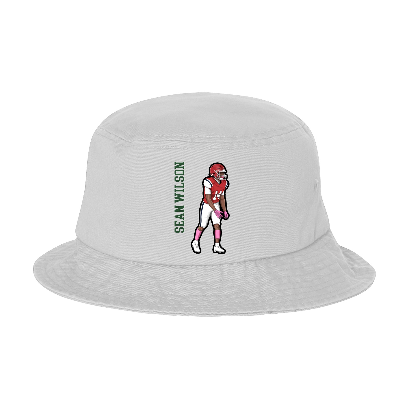 Bucket Cap — Name Vertical in White