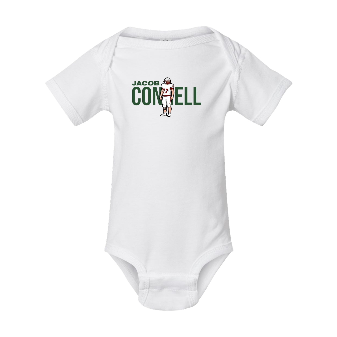 Baby Onesie — Player Name in White