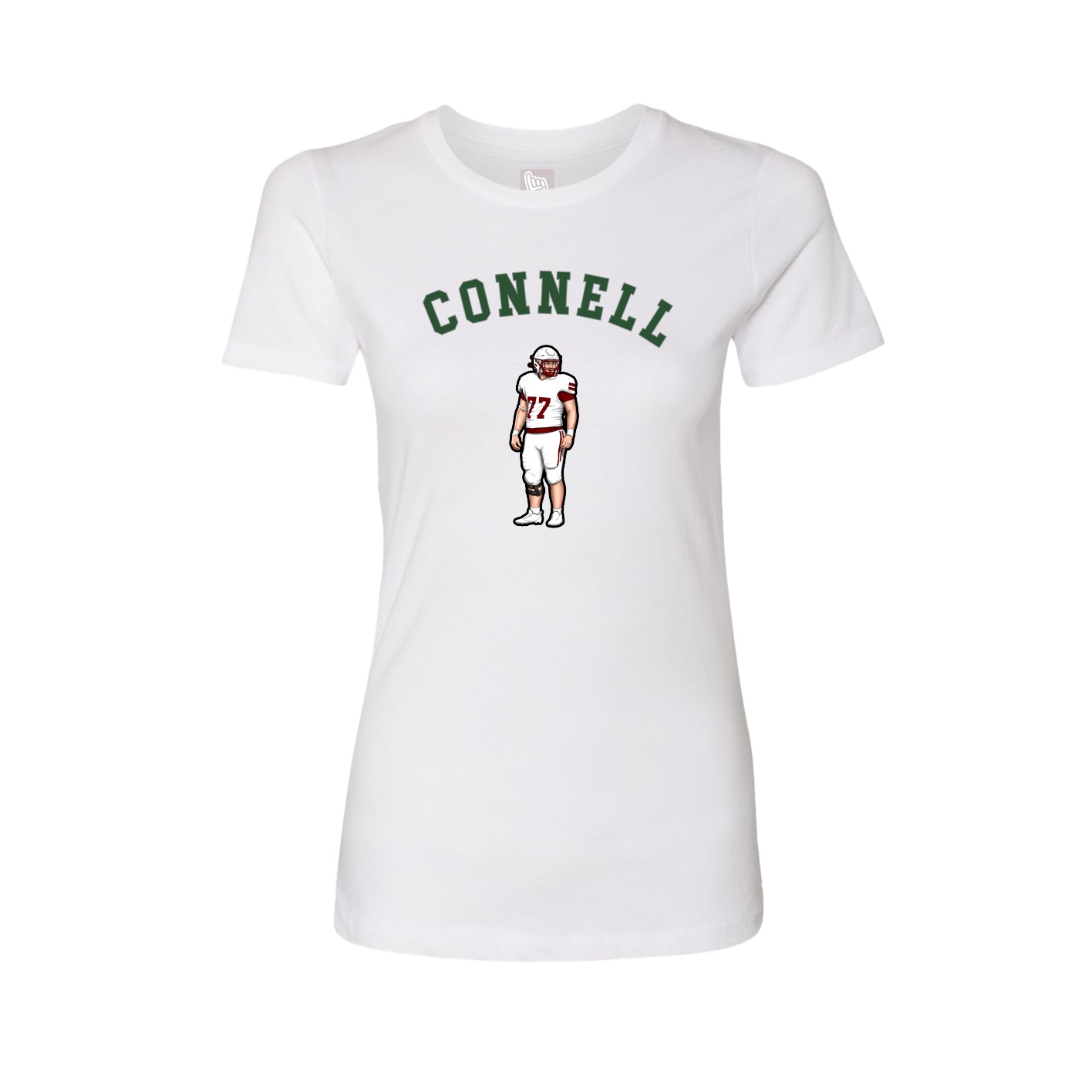 Fitted Women's Tee — Shirsey Arch in White
