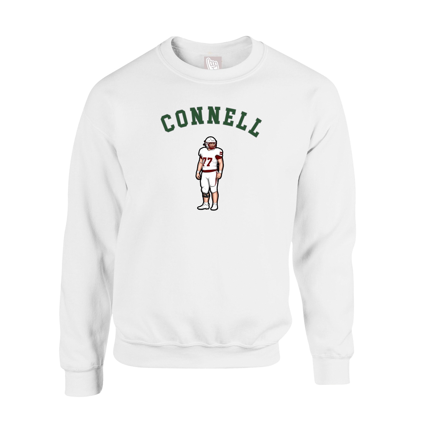 Fleece Crew — Shirsey Arch in White