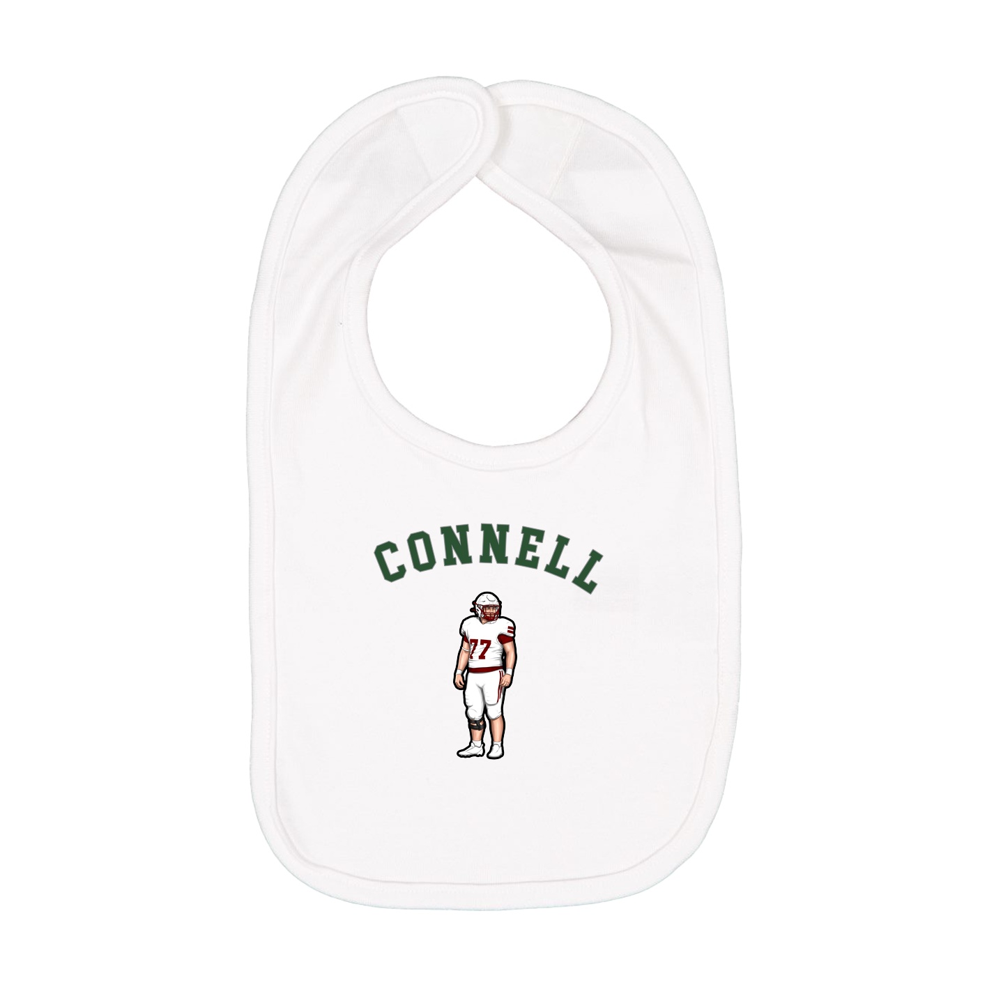 Infant Bib — Shirsey Arch in White