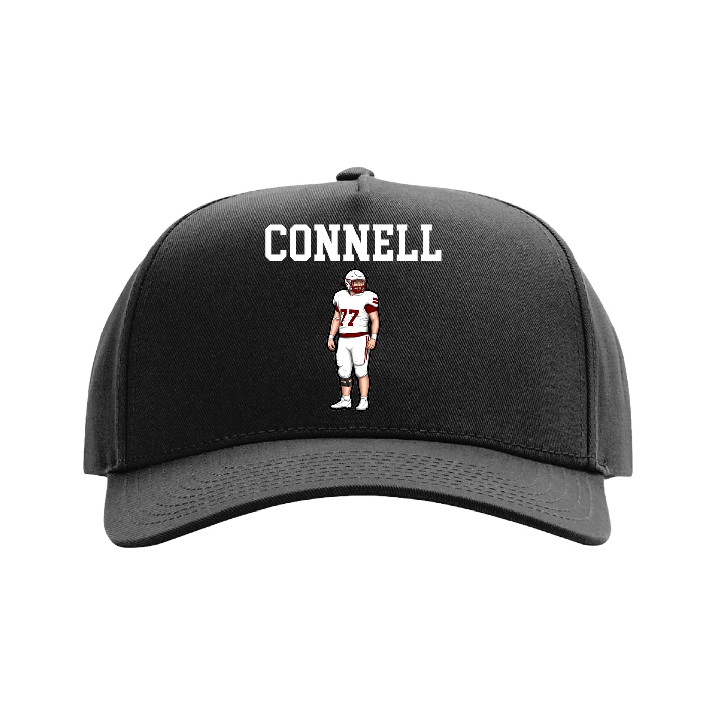 Full Fabric Five-Panel Champ Cap — Shirsey in Black