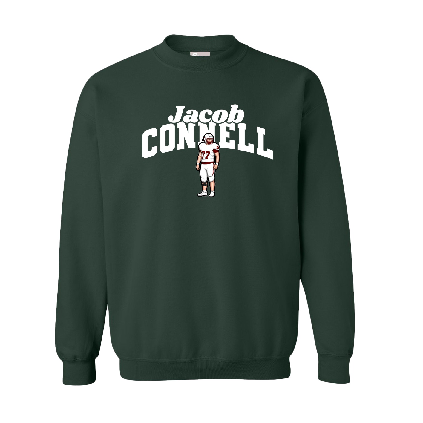 Fleece Crew — Signature Arch in Green