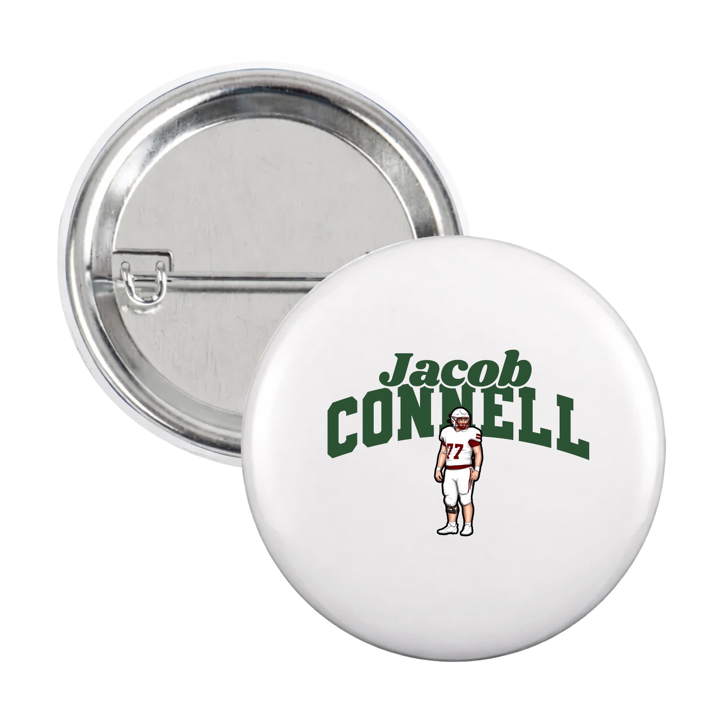 Game Day Button — Signature Arch in White