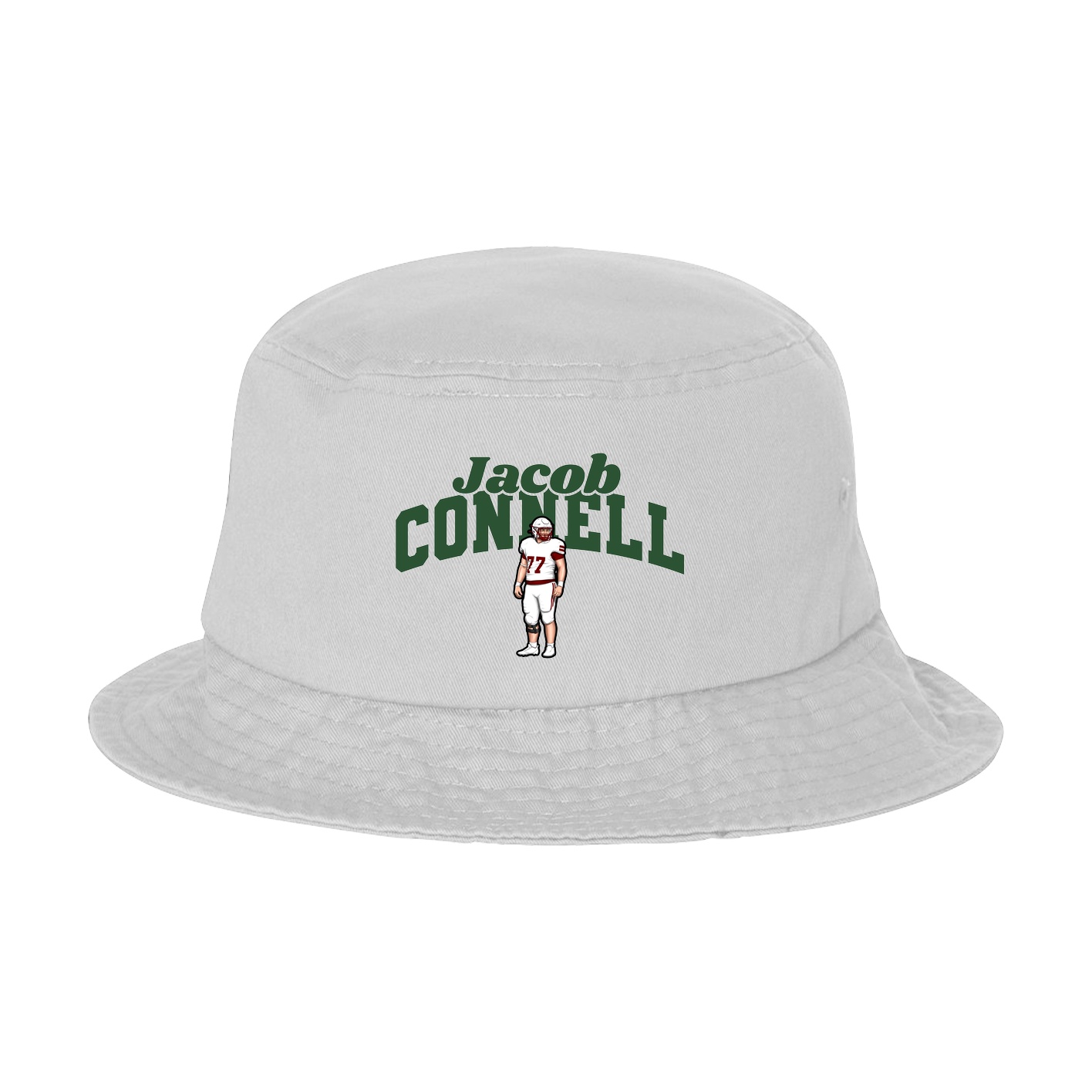 Bucket Cap — Signature Arch in White