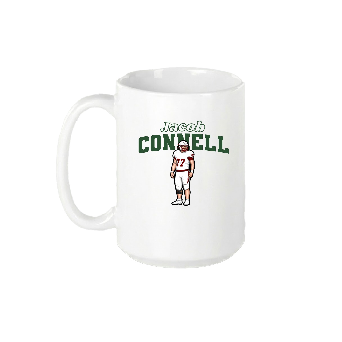 15oz Coffee Mug — Name Arch in White
