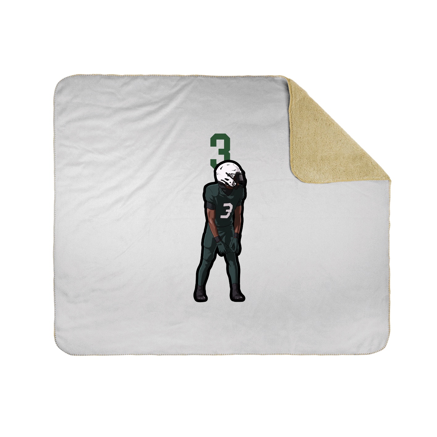 Throw Blanket — Number Top in White