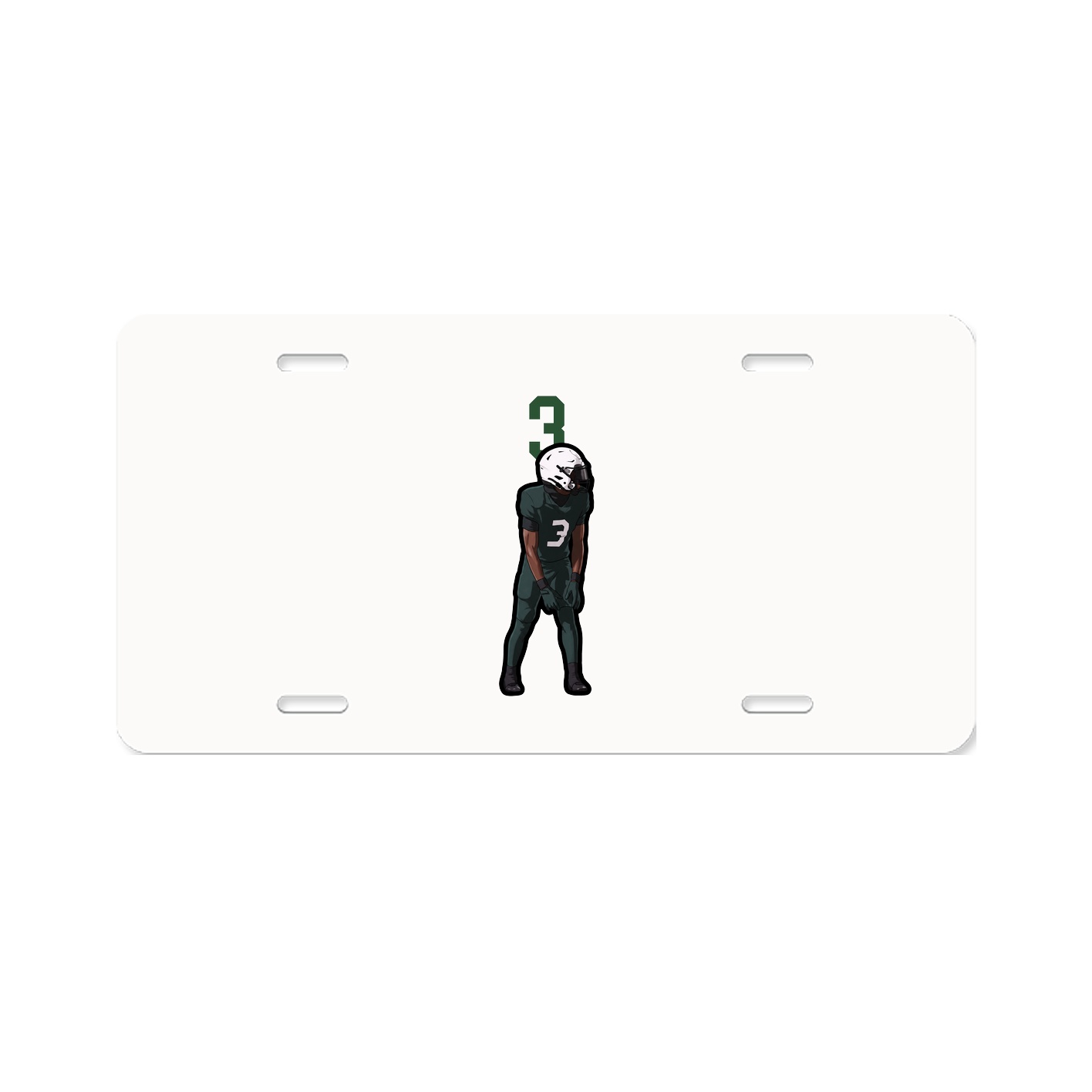 License Plate — Number Top in Classic