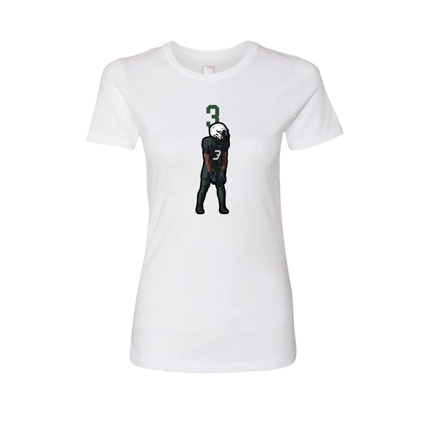 Fitted Women's Tee — Number Top in White