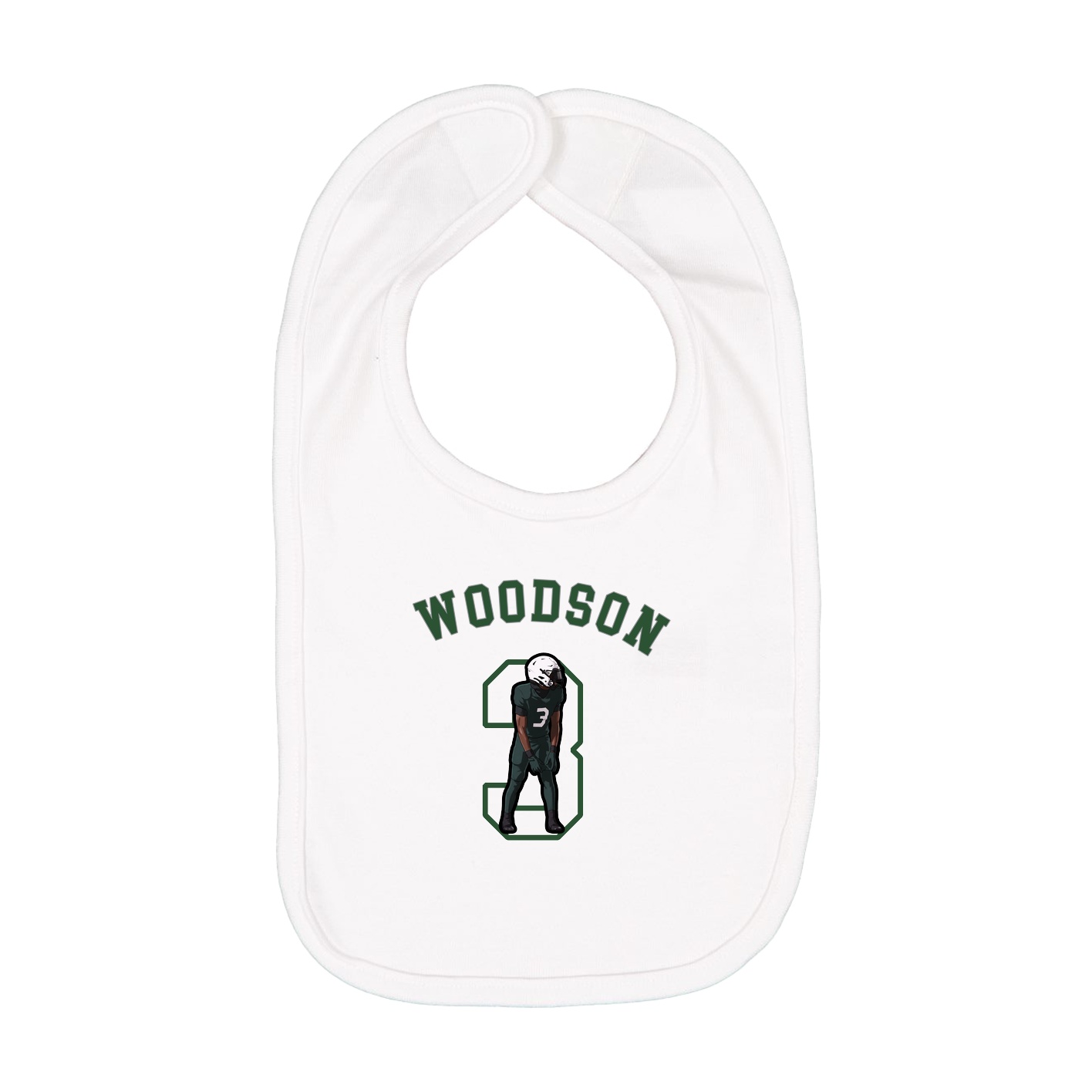 Infant Bib — Shirsey Arch in White