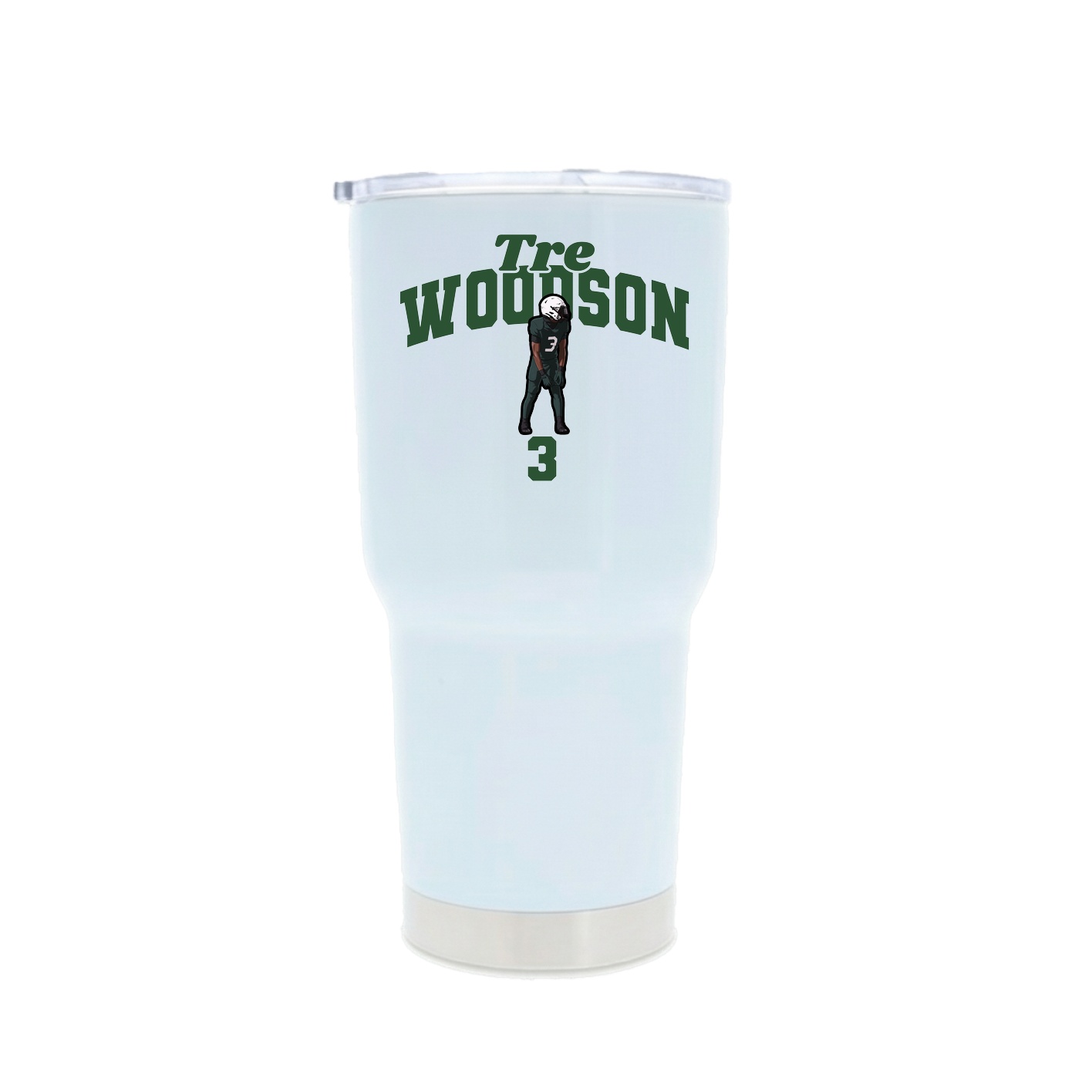 30oz Stainless Steel Tumbler — Signature Arch in White