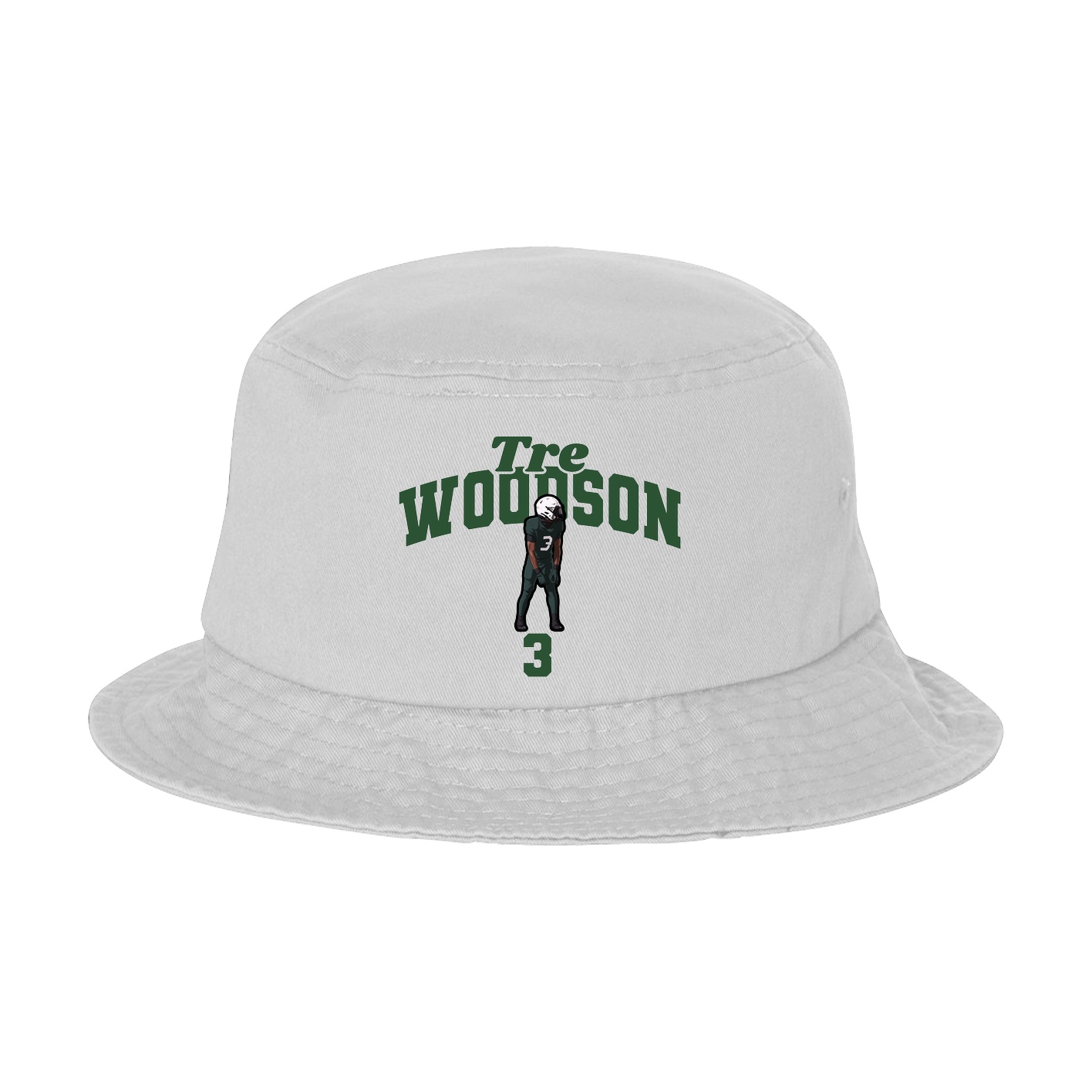 Bucket Cap — Signature Arch in White