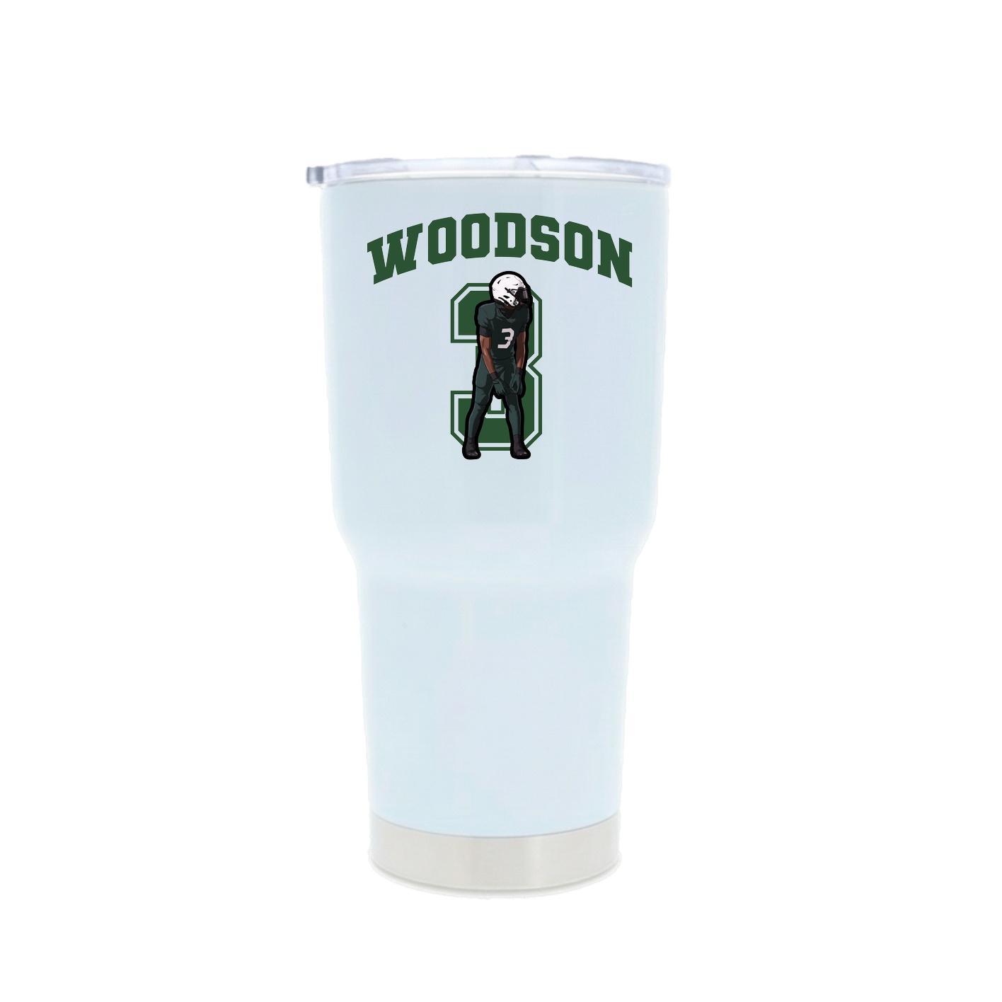 30oz Stainless Steel Tumbler — Number in White