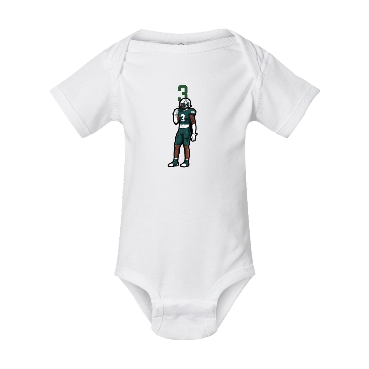Baby Onesie — Number Top in White