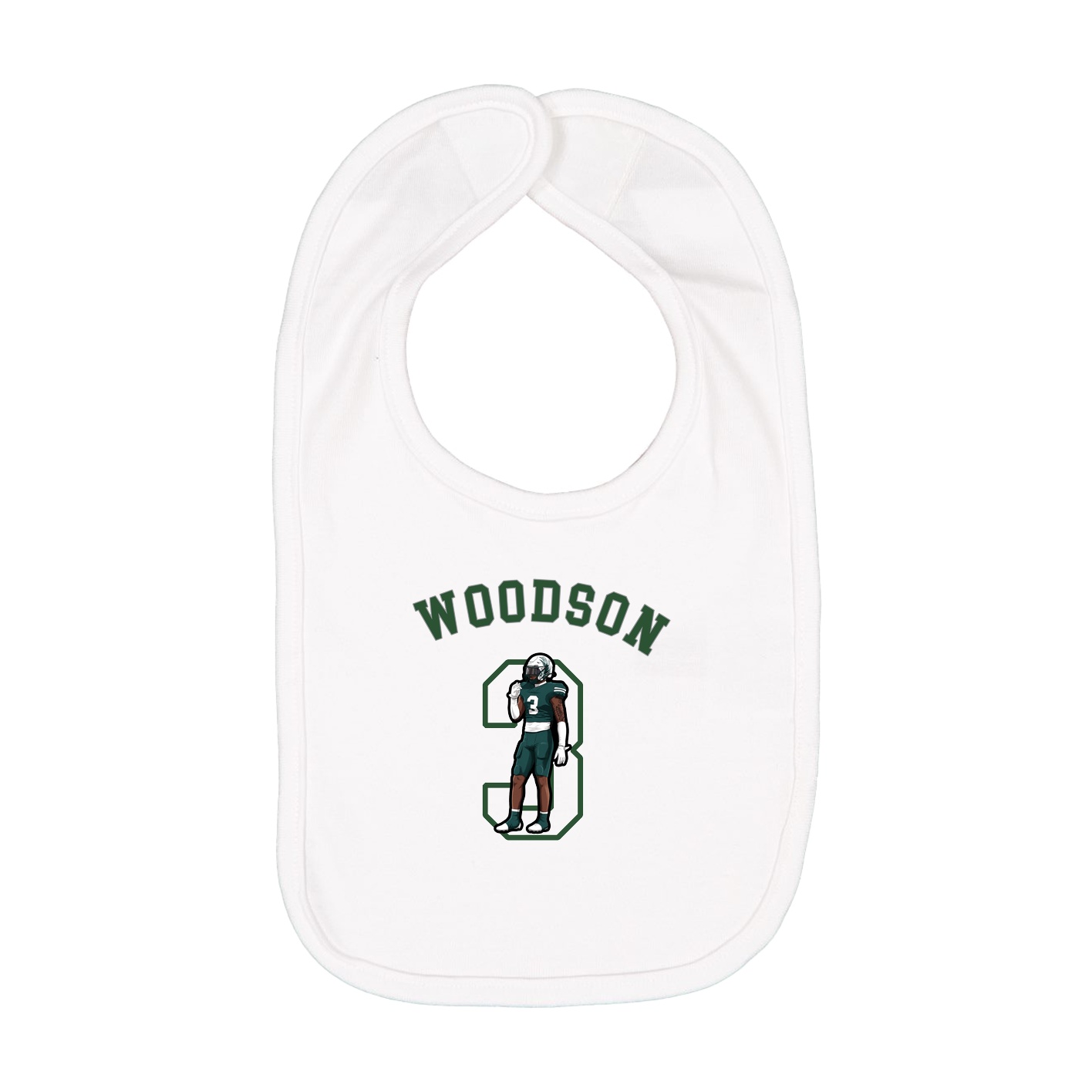 Infant Bib — Shirsey Arch in White