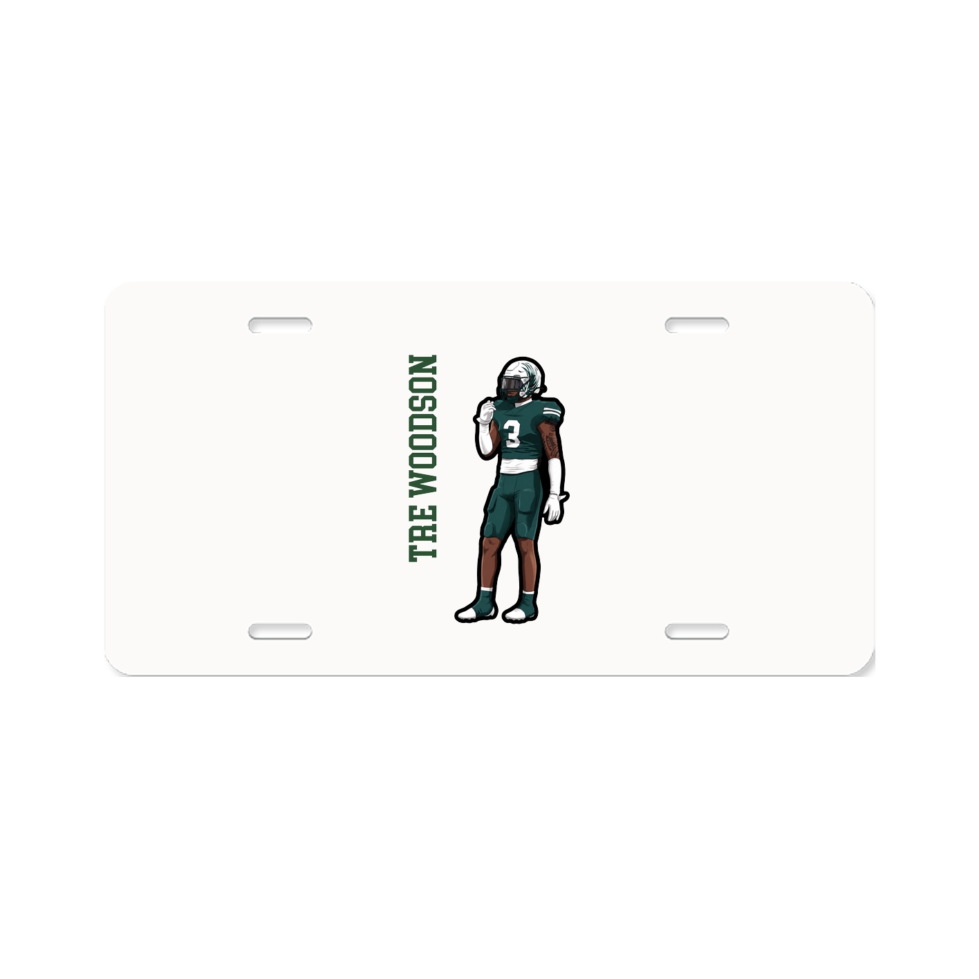 License Plate — Name Vertical in Classic