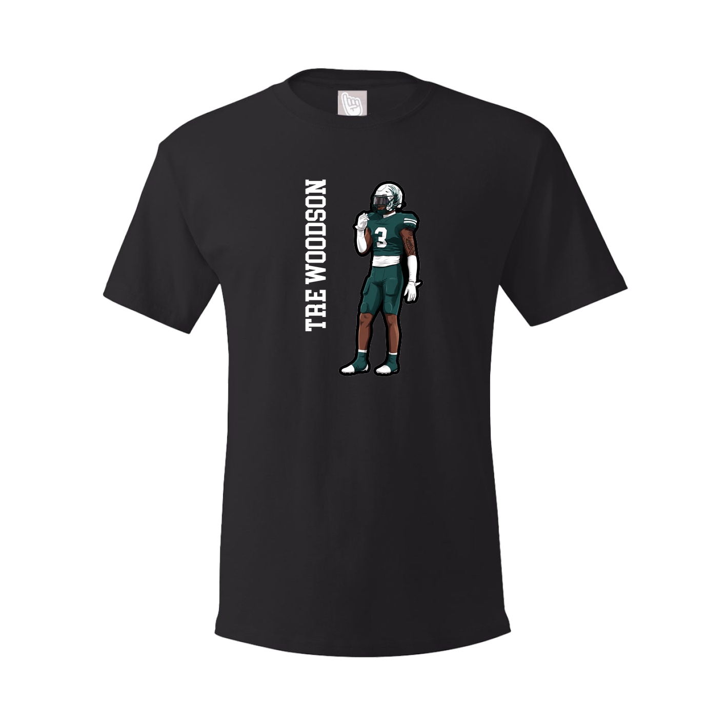 Tee — Name Vertical in Black