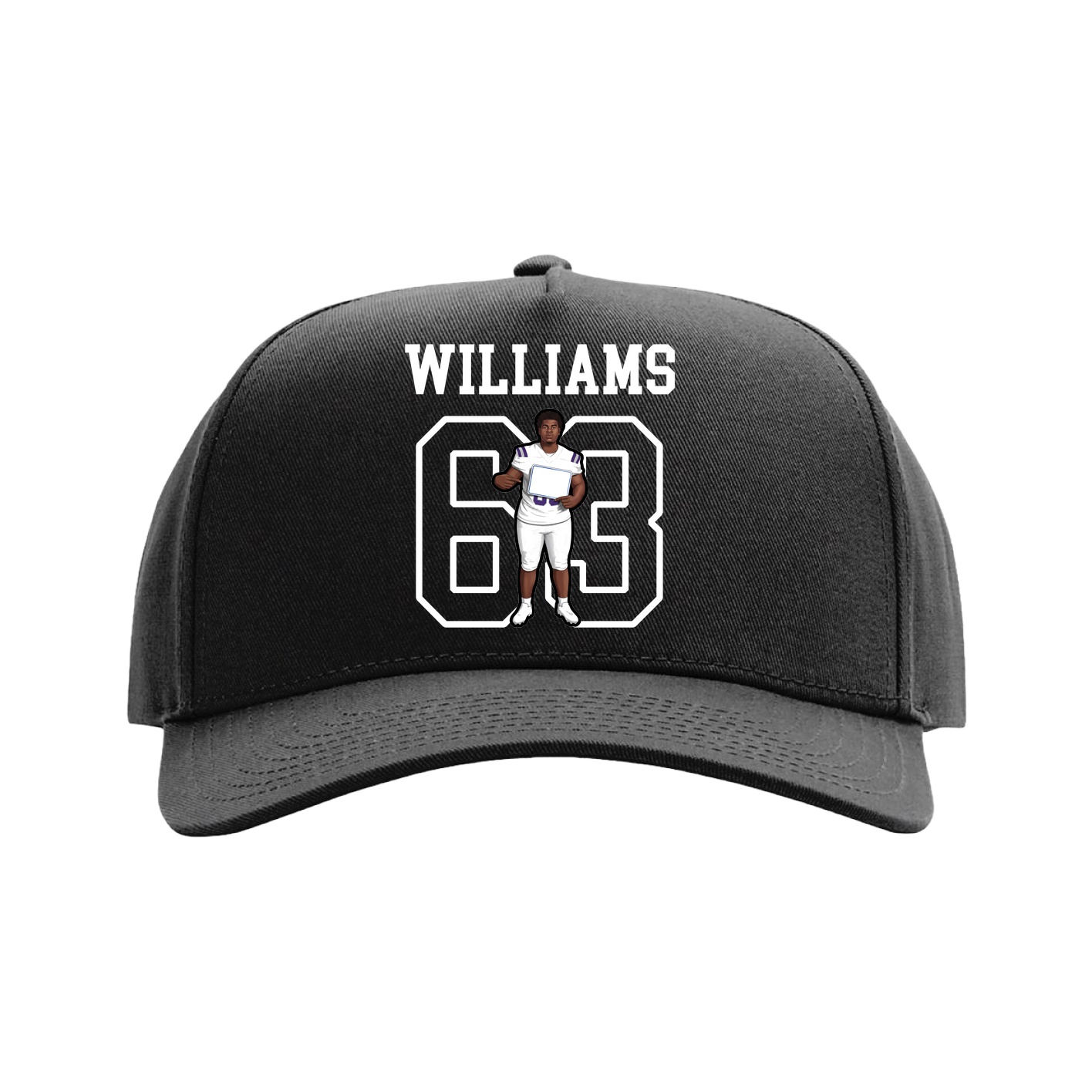 Full Fabric Five-Panel Champ Cap — Shirsey in Black