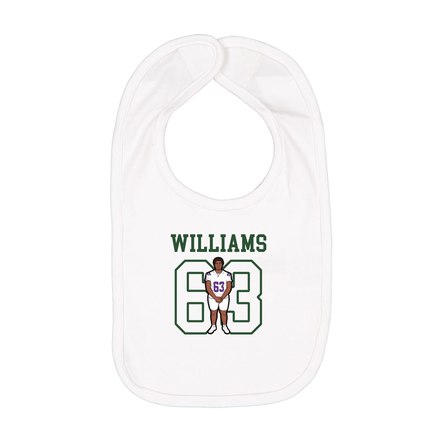 Infant Bib — Shirsey in White